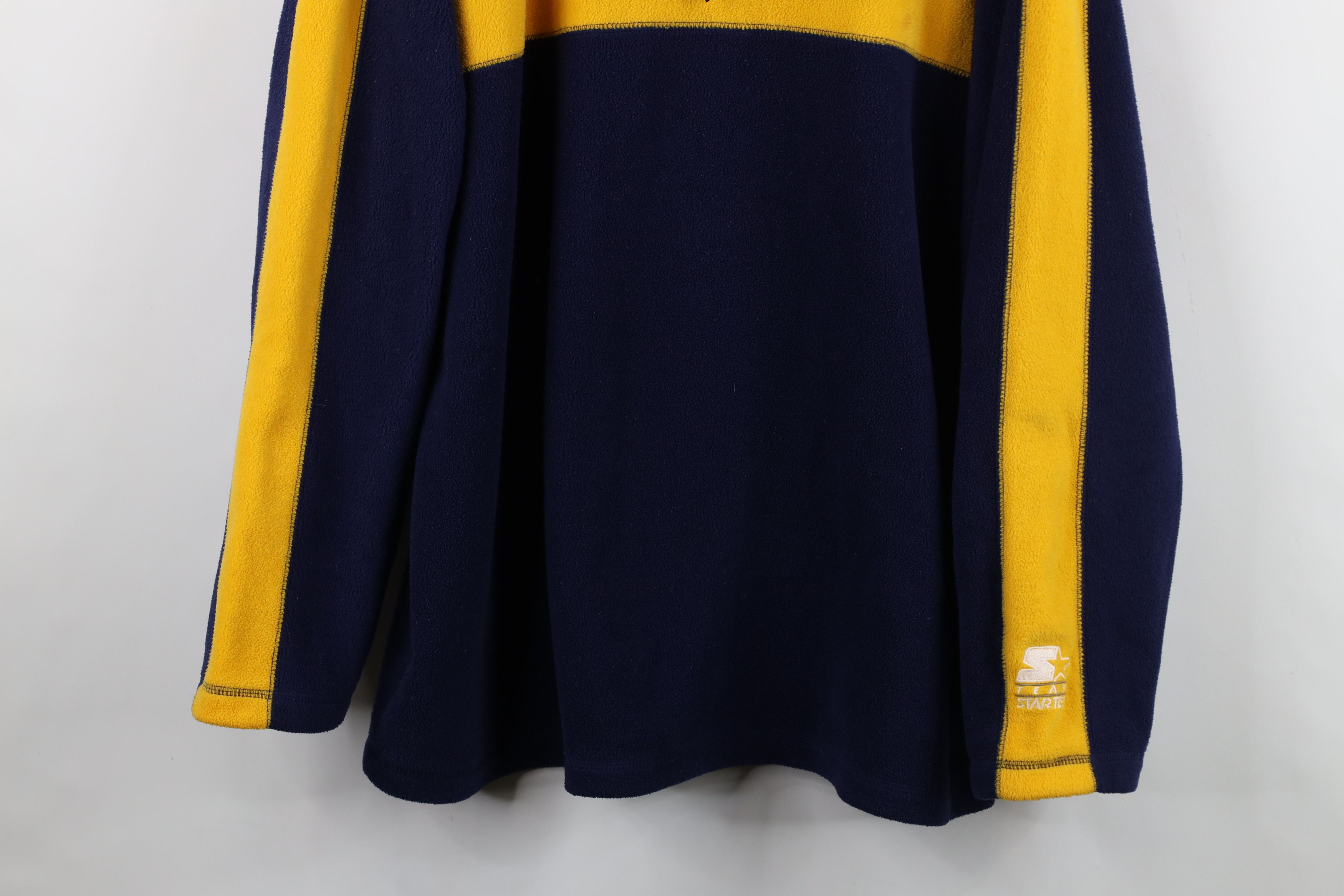 Starter Vintage 90s Starter University of Michigan Fleece Sweater Size US XL / EU 56 / 4 - 3 Thumbnail