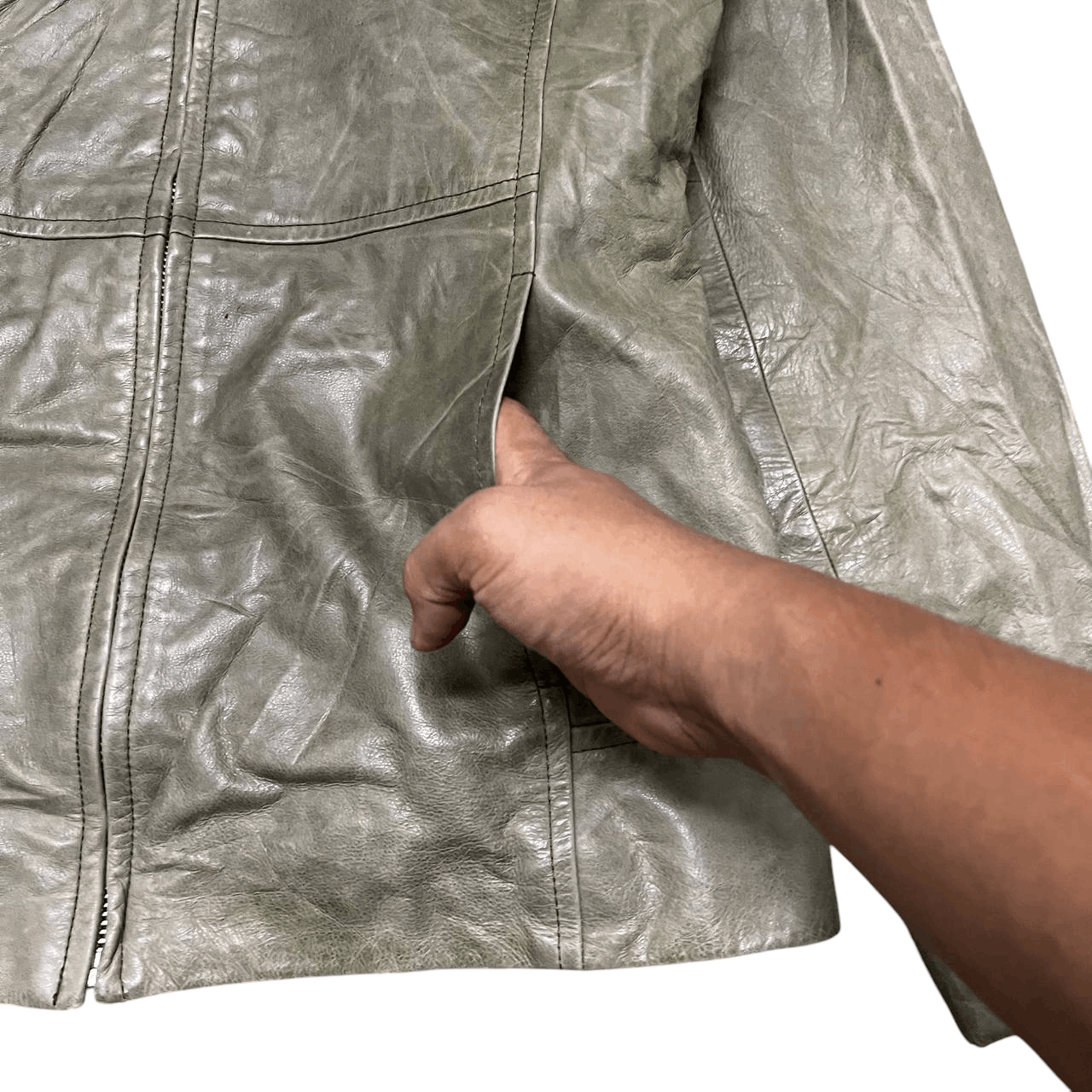 ABAHOUSE Sample Abahouse Devinette Zipper Leather Jacket Size US S / EU 44-46 / 1 - 6 Thumbnail