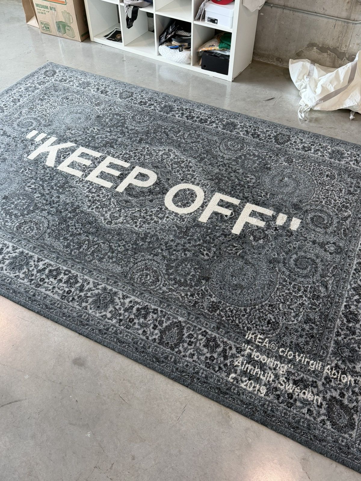 Ikea × Virgil Abloh Virgil Abloh IKEA KEEP OFF Rug200x300 Grey