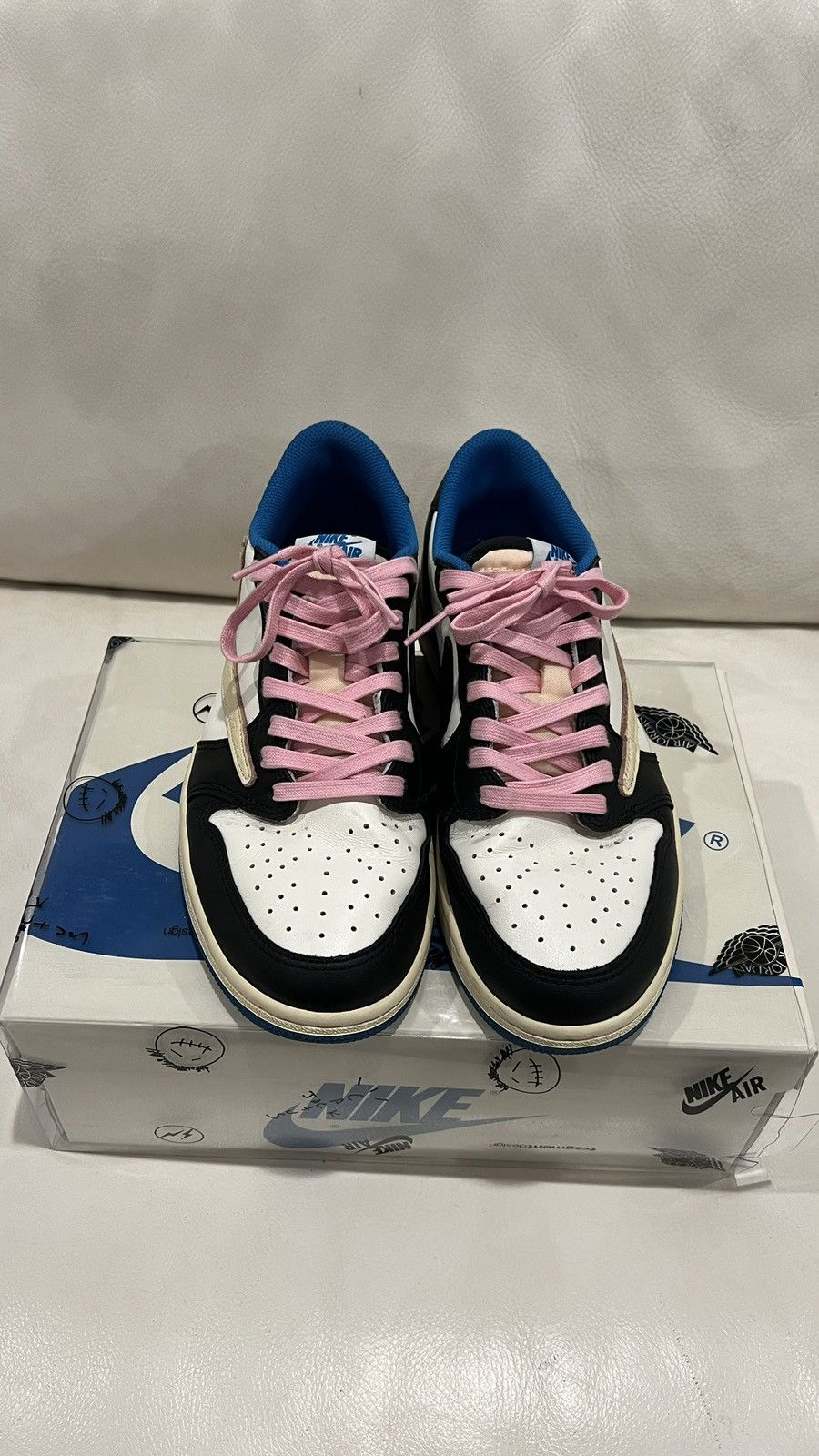 Nike × Travis Scott Fragment Design X Travis Scottx Air Jordan 1 Retro Low Size US 8.5 / EU 41-42 - 11 Thumbnail