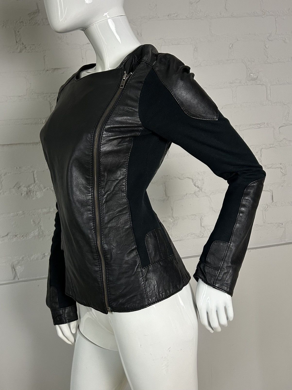 Other Vintage biker asymmetric leather jacket Size S / US 4 / IT 40 - 4 Thumbnail