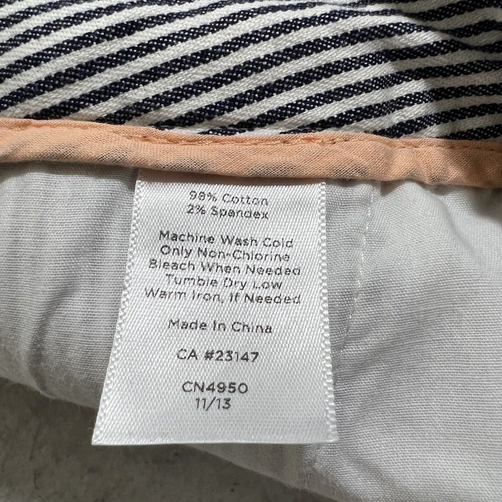 Other Talbots 14W Straight Pencil Skirt Career Navy Striped Slit Size 36" / US 14 / IT 50 - 5 Thumbnail