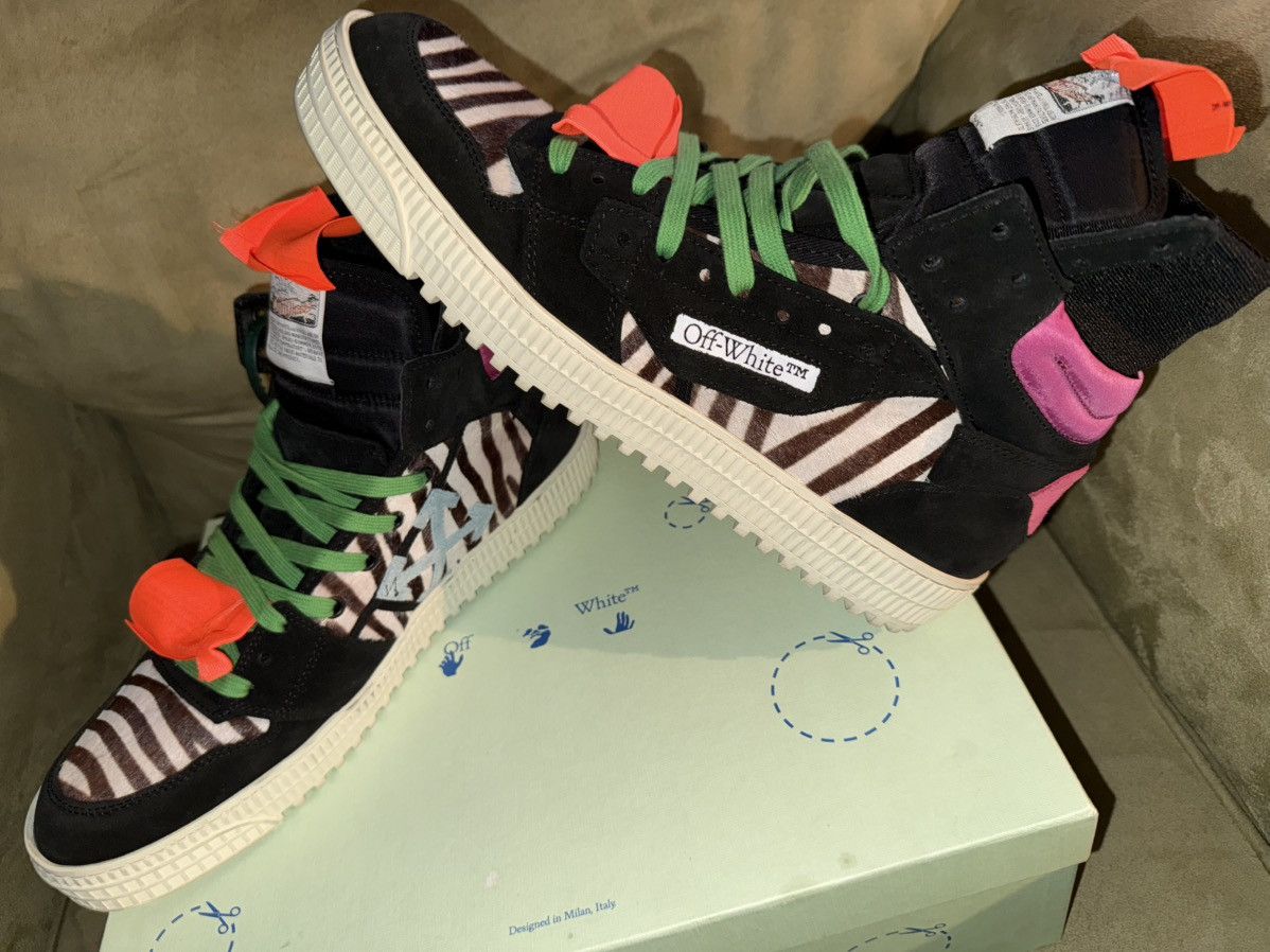 Off-White Off White “Off Court 3.0 Leather” Zebra Black, DS! OG Box Size US 12 / EU 45 - 7 Thumbnail