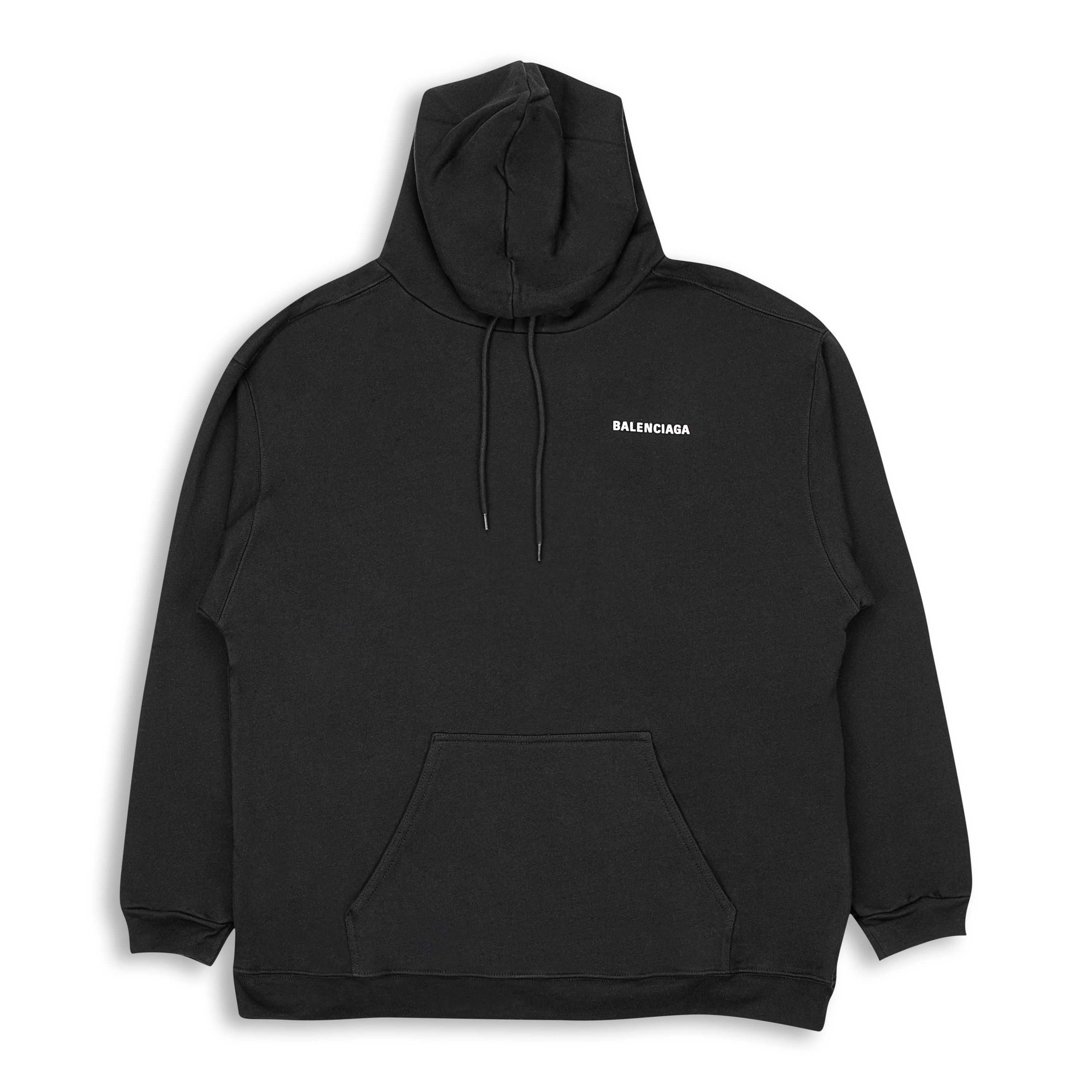 image of Balenciaga Black Felpa Con Cappuccio Hoodie Size Xxxs, Men's