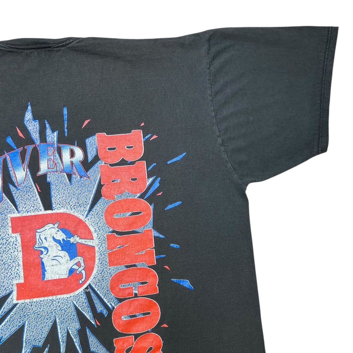NFL × Vintage 90s NFL Denver Broncos Shattered Glass Mendez Sportswear Tee Size US XL / EU 56 / 4 - 5 Thumbnail