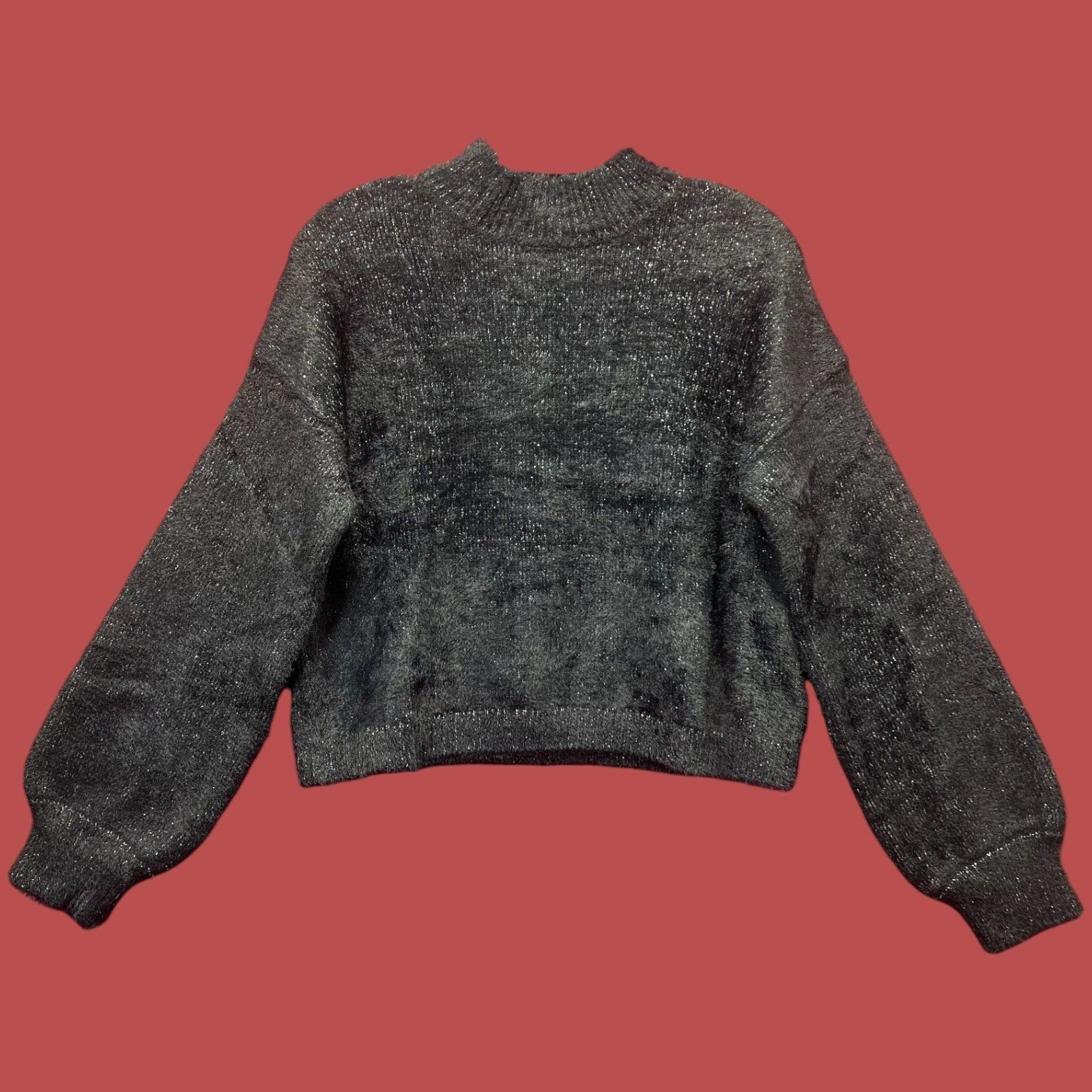 Other Wild Fable - Women's Mock Turtleneck Fuzzy Pullover Sweater Size M / US 6-8 / IT 42-44 - 3 Thumbnail