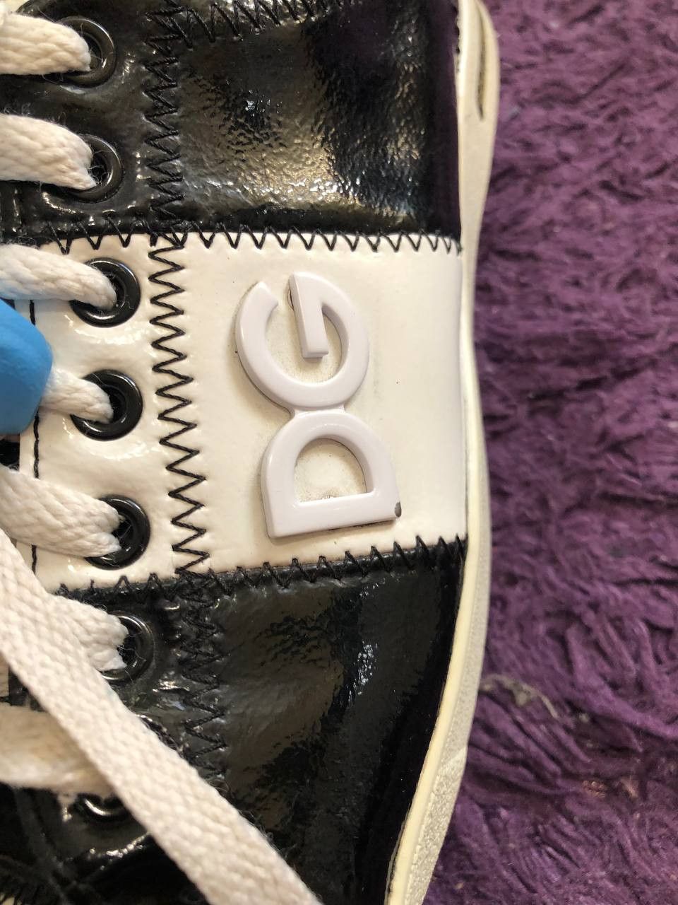 Dolce & Gabbana DOLCE GABBANA Black White Lace Up Shoes Sneakers Sporty Size US 8.5 / IT 38.5 - 3 Thumbnail