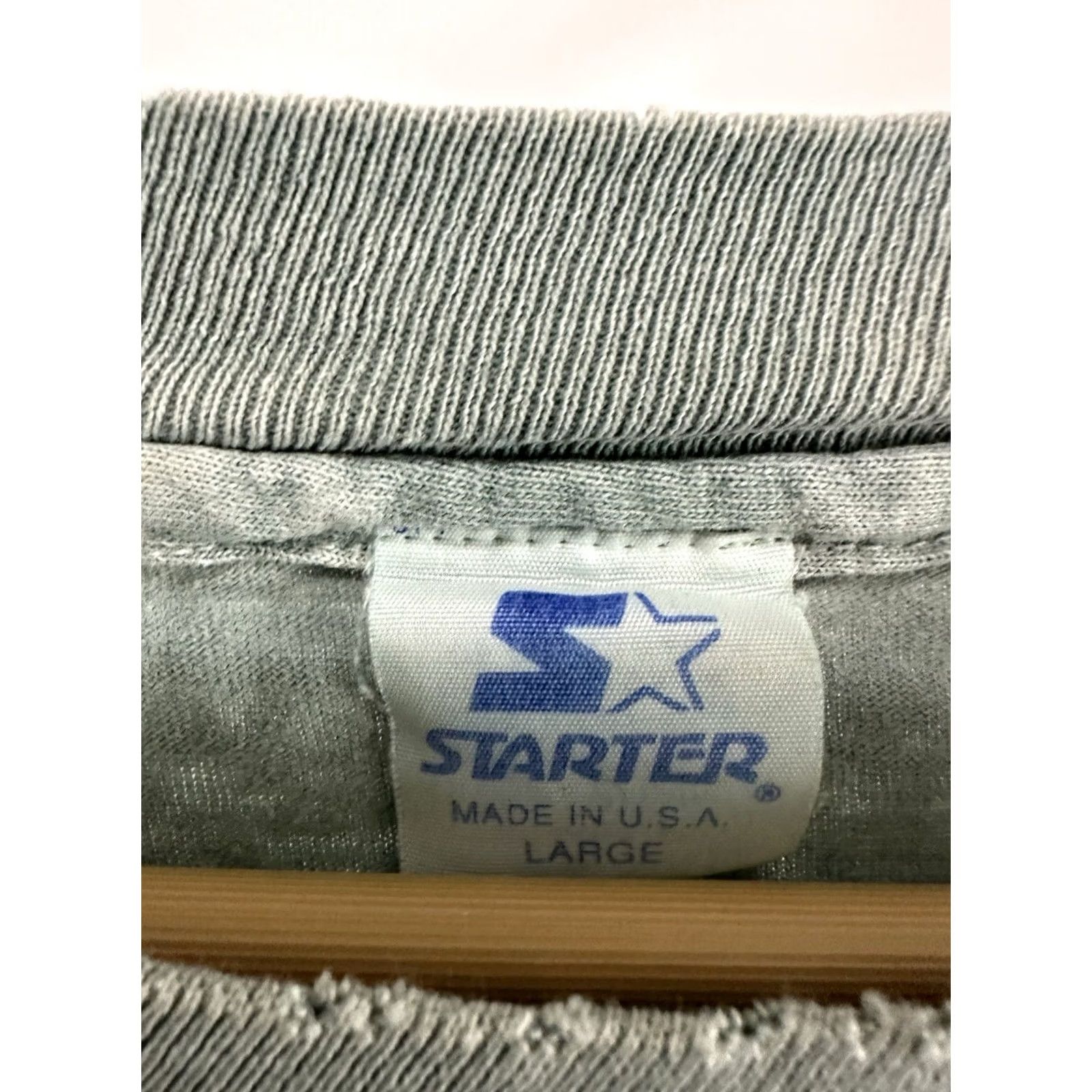 Starter VTG Starter T-Shirt Logo Cotton 90s Green L Mens Vintage Promo Big Logo Faded Worn Single Stitch Short Sleeve Size L Size US L / EU 52-54 / 3 - 3 Thumbnail