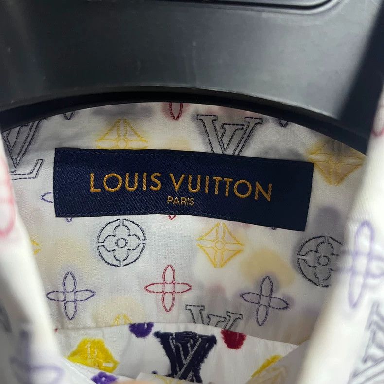 Louis Vuitton LOUIS VUITTON White printed casual cotton square-neck long- Size US S / EU 44-46 / 1 - 2 Thumbnail