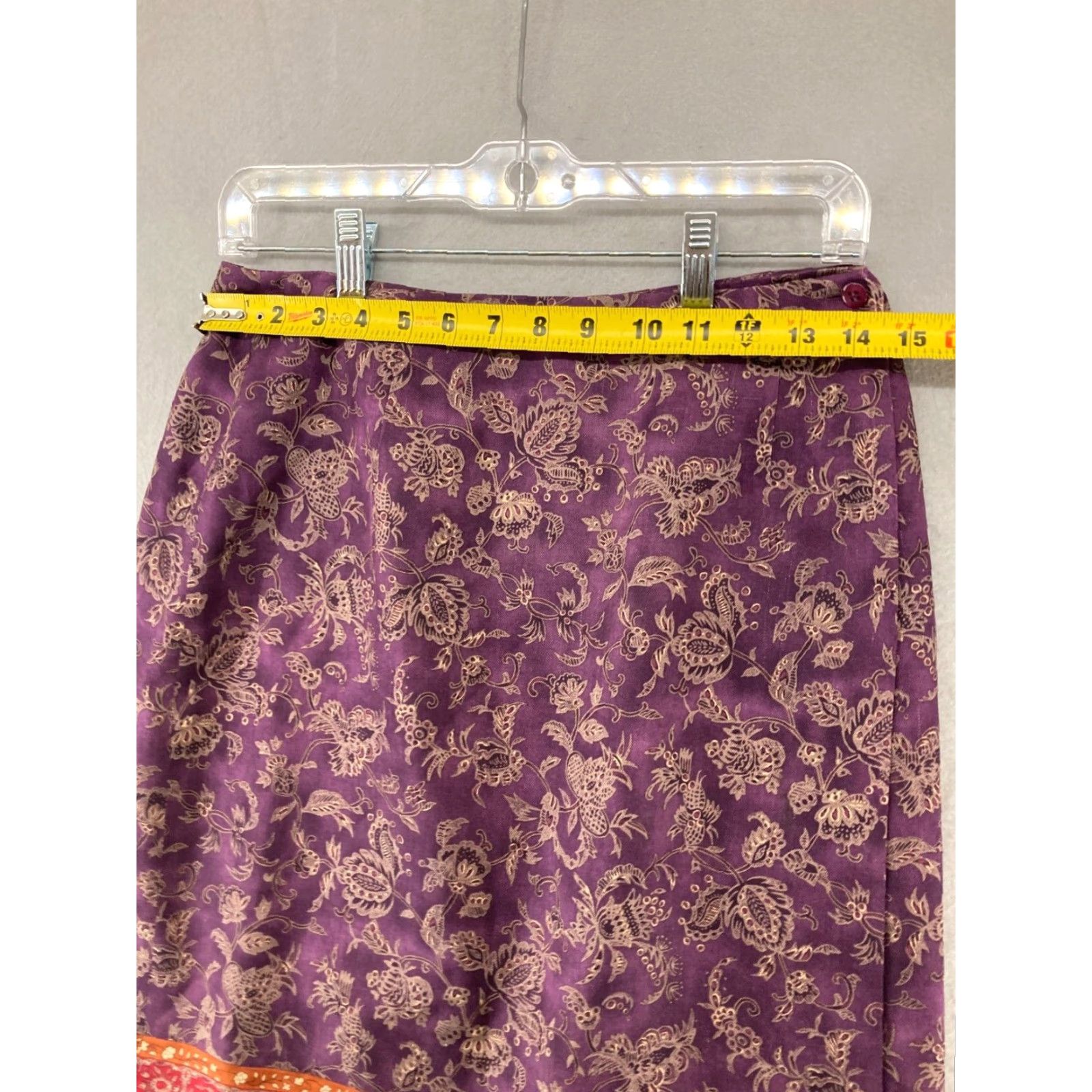 Talbots Talbots Skirt 8 Purple Floral Silk A-Line Womens Bohemian Casual Size 30" / US 8 / IT 44 - 2 Thumbnail