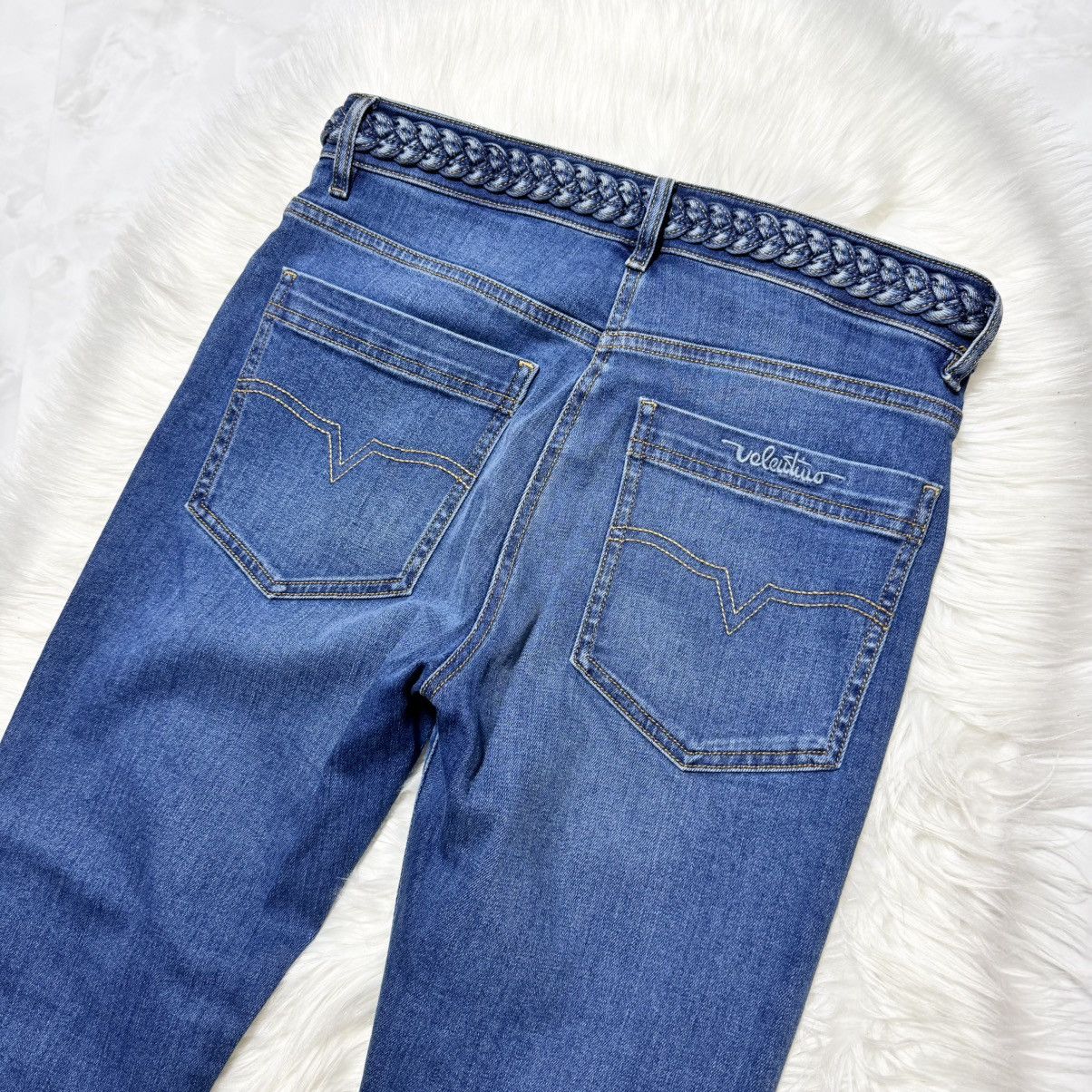 Valentino Valentino cable loop stretch denim pants Jeans Size 28" / US 6 / IT 42 - 9 Thumbnail