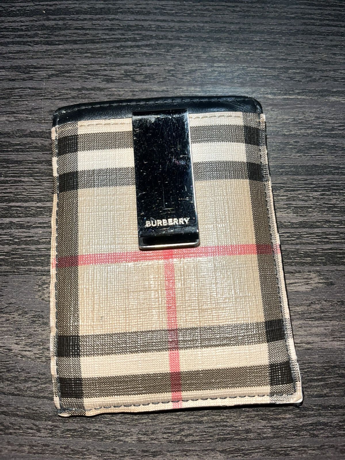 image of Burberry Card Holder in Beige, Men's