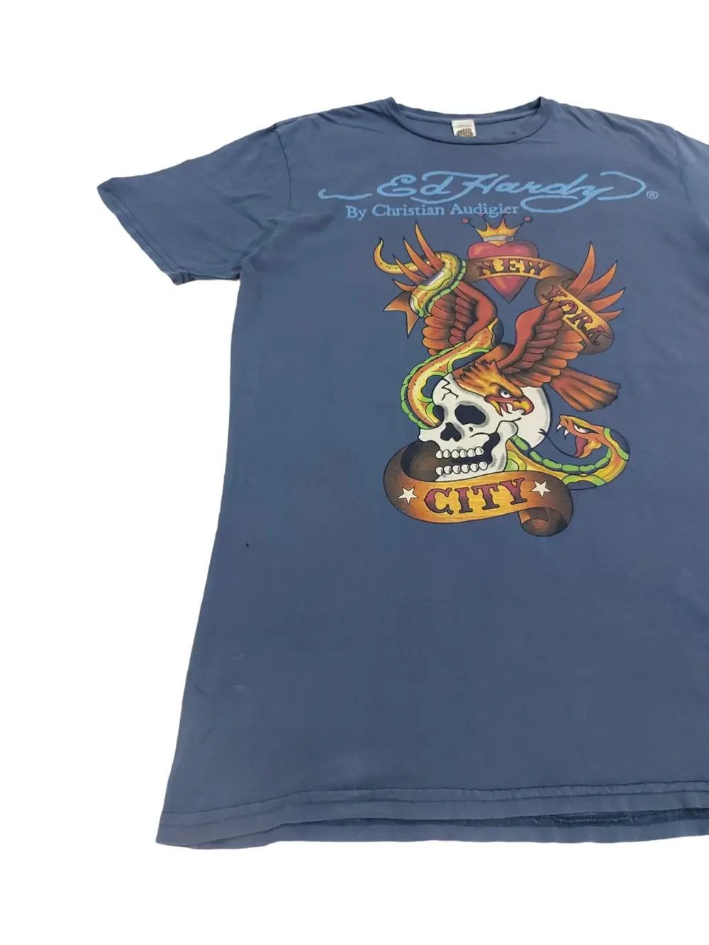 Affliction × Christian Audigier × Ed Hardy Y2K Christian Audigier Ed Hardy Distressed Tee Size US XL / EU 56 / 4 - 4 Thumbnail
