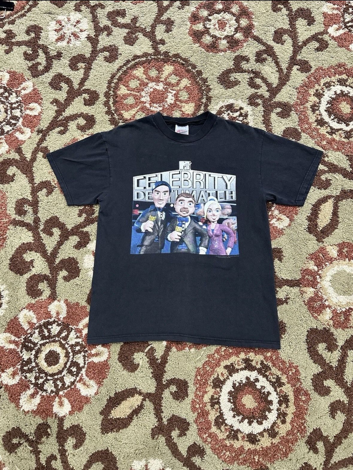Vintage 1998 MTV Celebrity Deathmatch T-Shirt Medium Video Game MTV Size US M / EU 48-50 / 2 - 1 Thumbnail
