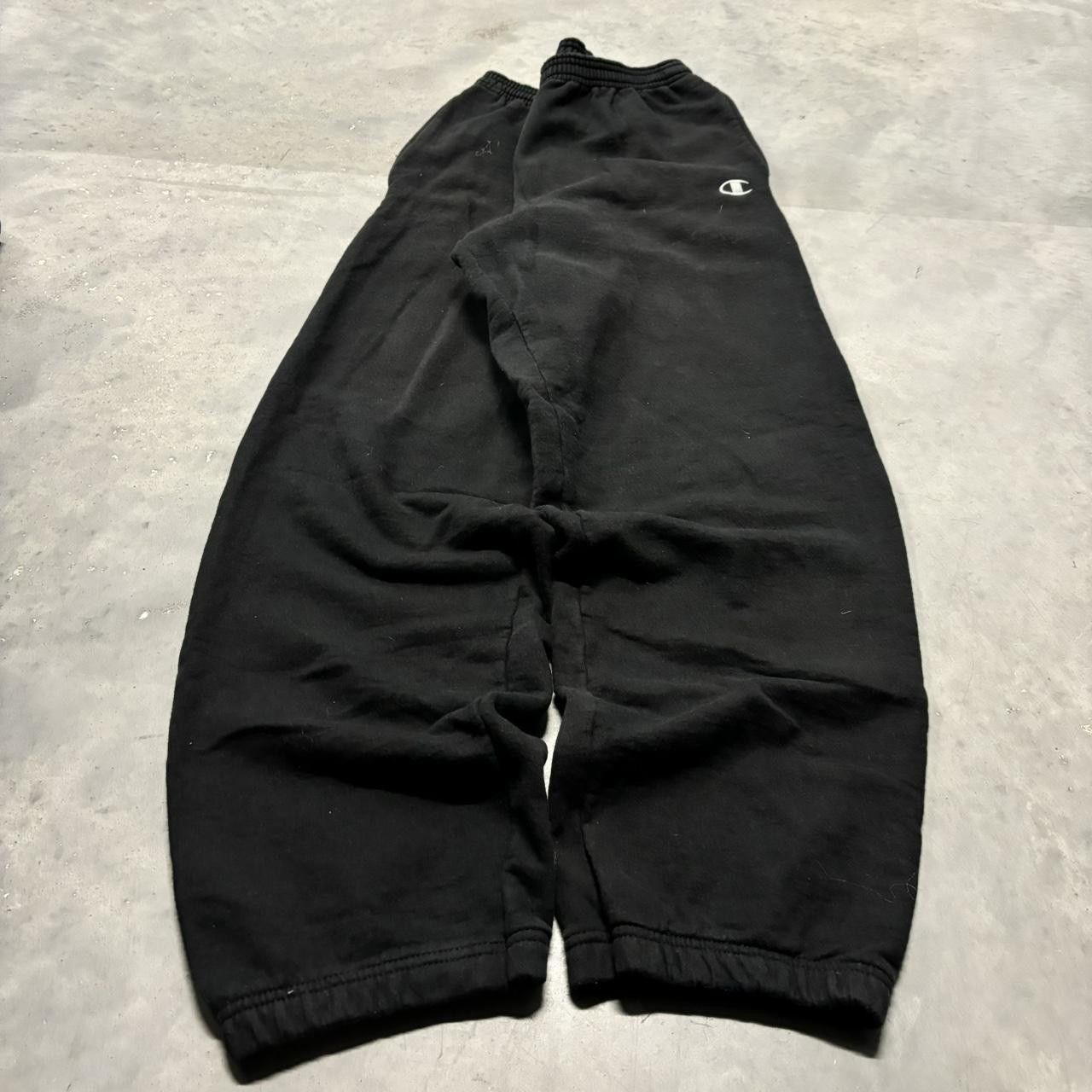 Japanese Brand × Vintage Crazy Vintage Y2K/2000s Black Skater Heavyweight Essential Sweatpants! Size US 32 / EU 48 - 3 Thumbnail