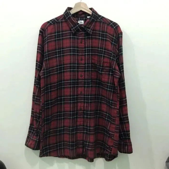 Uniqlo Japanese Brand Uniqlo Plaid Tartan Flannel Shirt Size US L / EU 52-54 / 3 - 2 Thumbnail