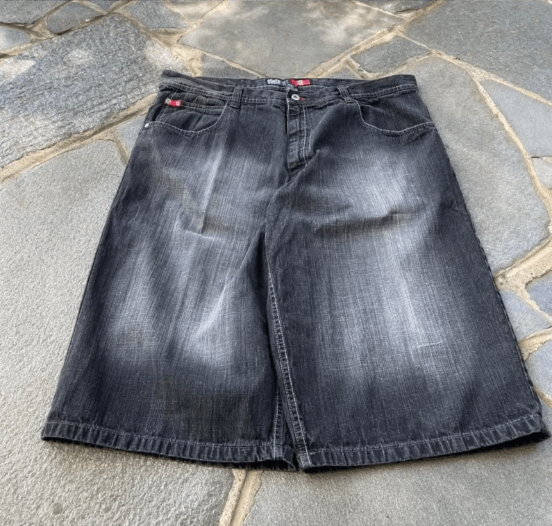 Japanese Brand Wash Loose Denim Shorts Size US 34 / EU 50 - 2 Thumbnail