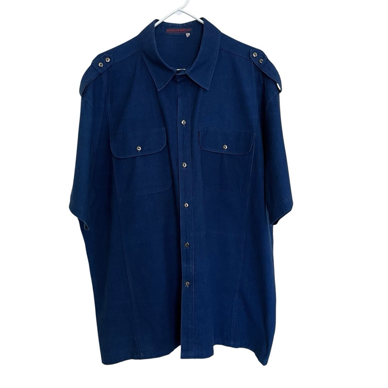 Vintage Vintage Indigo Dyed Chore Shirt Thailand XL Moh Hom Mor Size US XL / EU 56 / 4 - 2 Thumbnail
