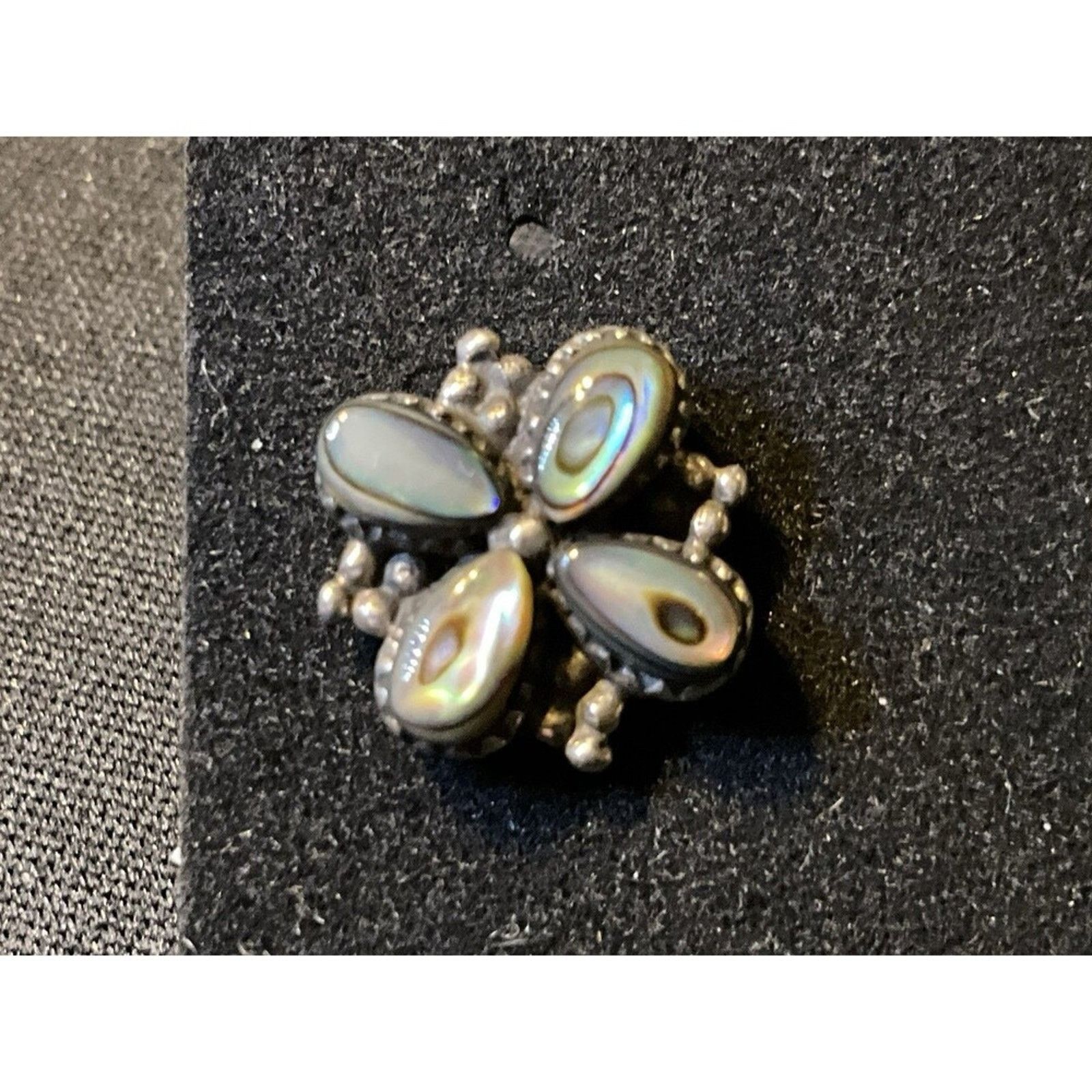 Other Test 925 Silver Abalone Flower Post Earrings Size ONE SIZE - 2 Thumbnail