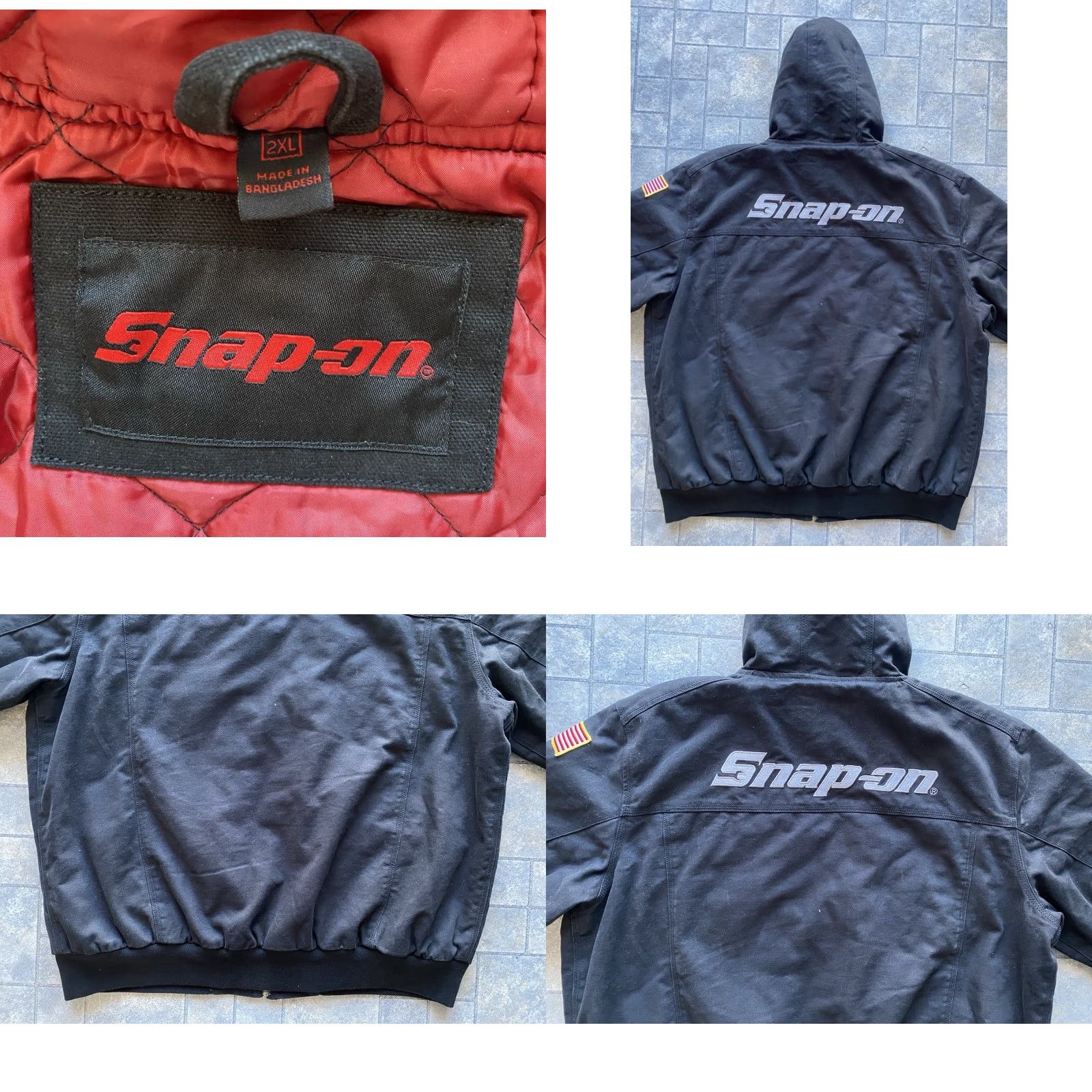 Vintage VINTAGE Snap-on Coat Jacket Black 2XL Men’s Pockets Lined Hooded Cotton Regular Coat Mens Black 2XL Snap-on Coat Jacket with Pockets Lined Hooded Size US XXL / EU 58 / 5 - 10 Thumbnail