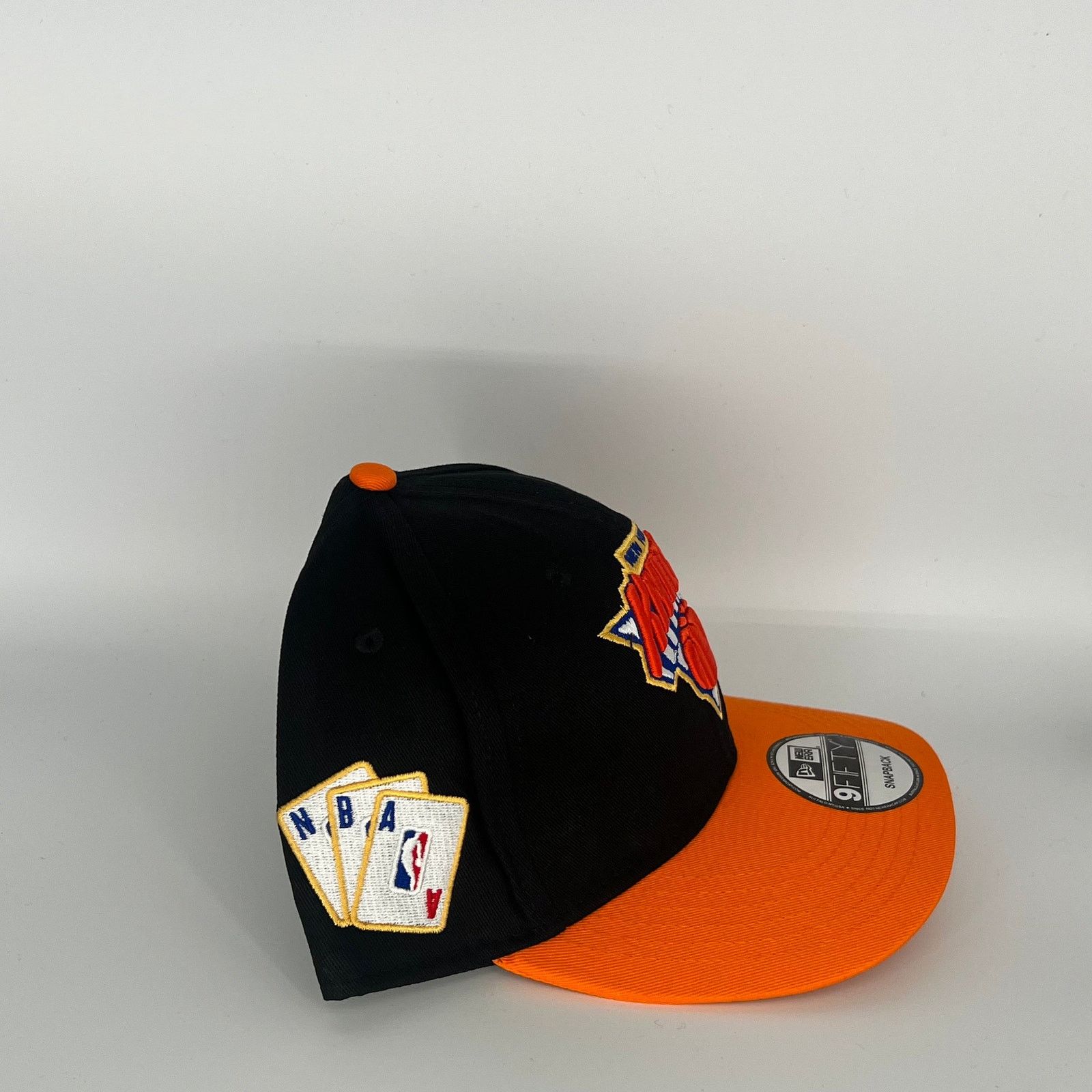 New Era Black Orange New York Knicks NBA Side Patch New Era NBA Size ONE SIZE - 3 Thumbnail