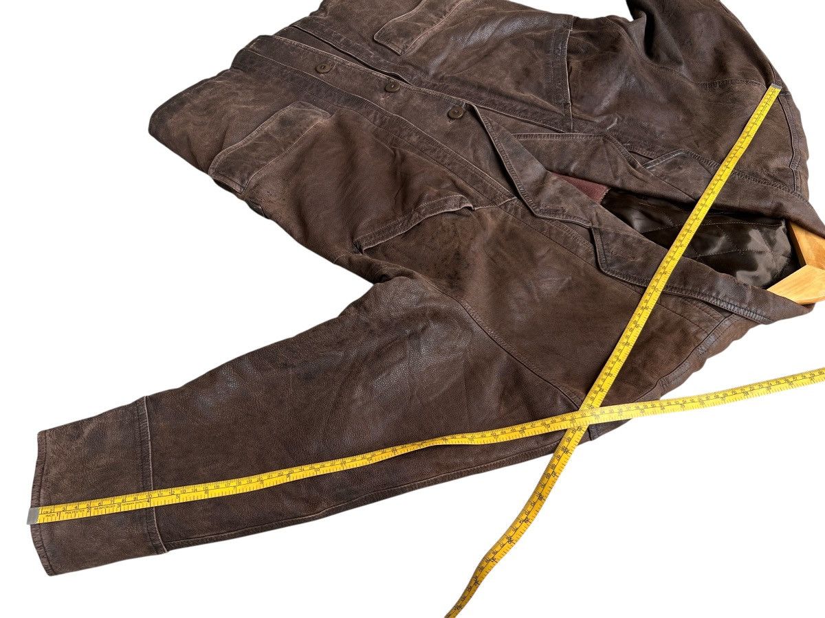 Vintage Vintage 70s Brown Long Leather Coat Jacket Size US L / EU 52-54 / 3 - 16 Thumbnail