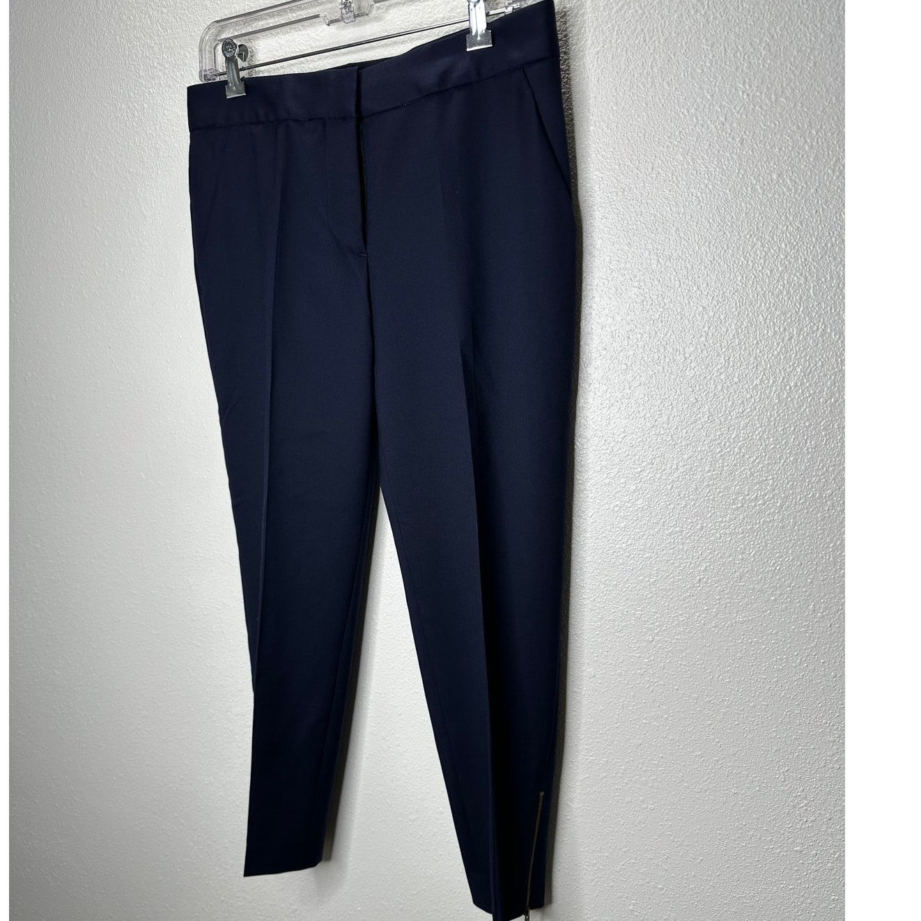 Stella McCartney Stella McCartney Navy Tapered Leg Zip Ankle Trouser 40 / M Size 30" / US 8 / IT 44 - 2 Thumbnail