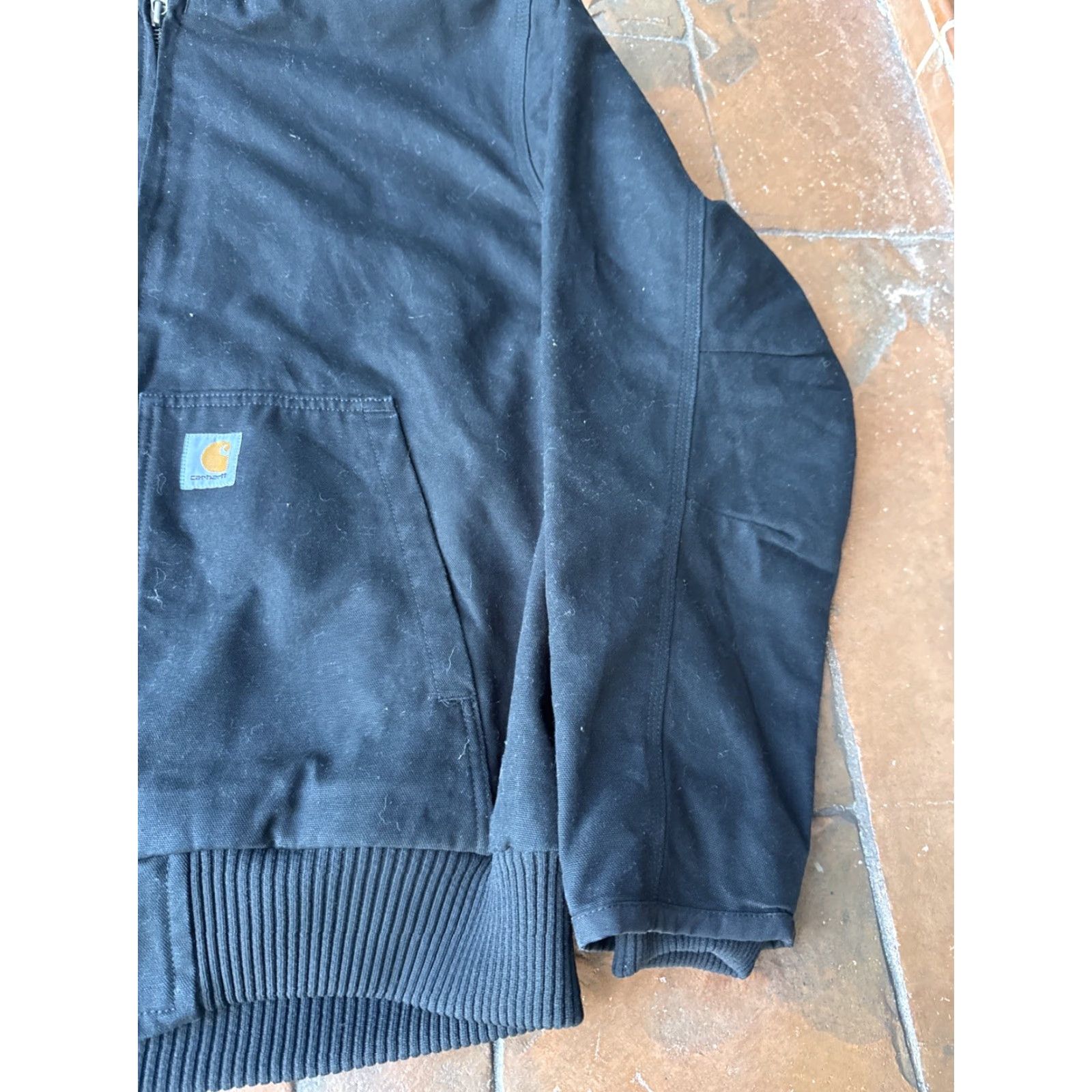 Carhartt VINTAGE Carhartt Zip Up Canvas Hooded Jacket XL Black Loose Fit J130-M Size US XL / EU 56 / 4 - 5 Thumbnail
