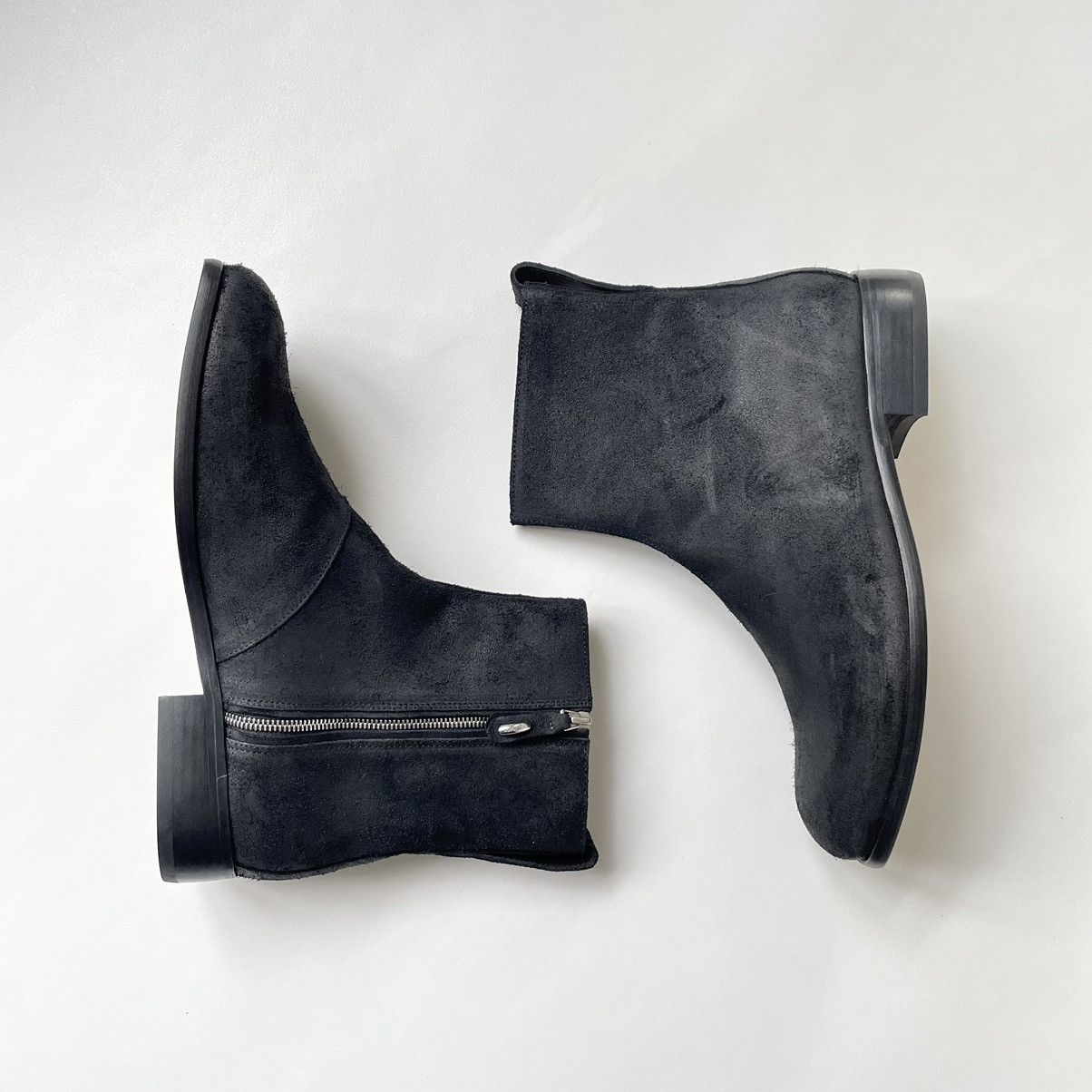 Our Legacy Waxed Suede ‘Michaelis’ Square Toe Boots Size US 13 / EU 46 - 1 Thumbnail