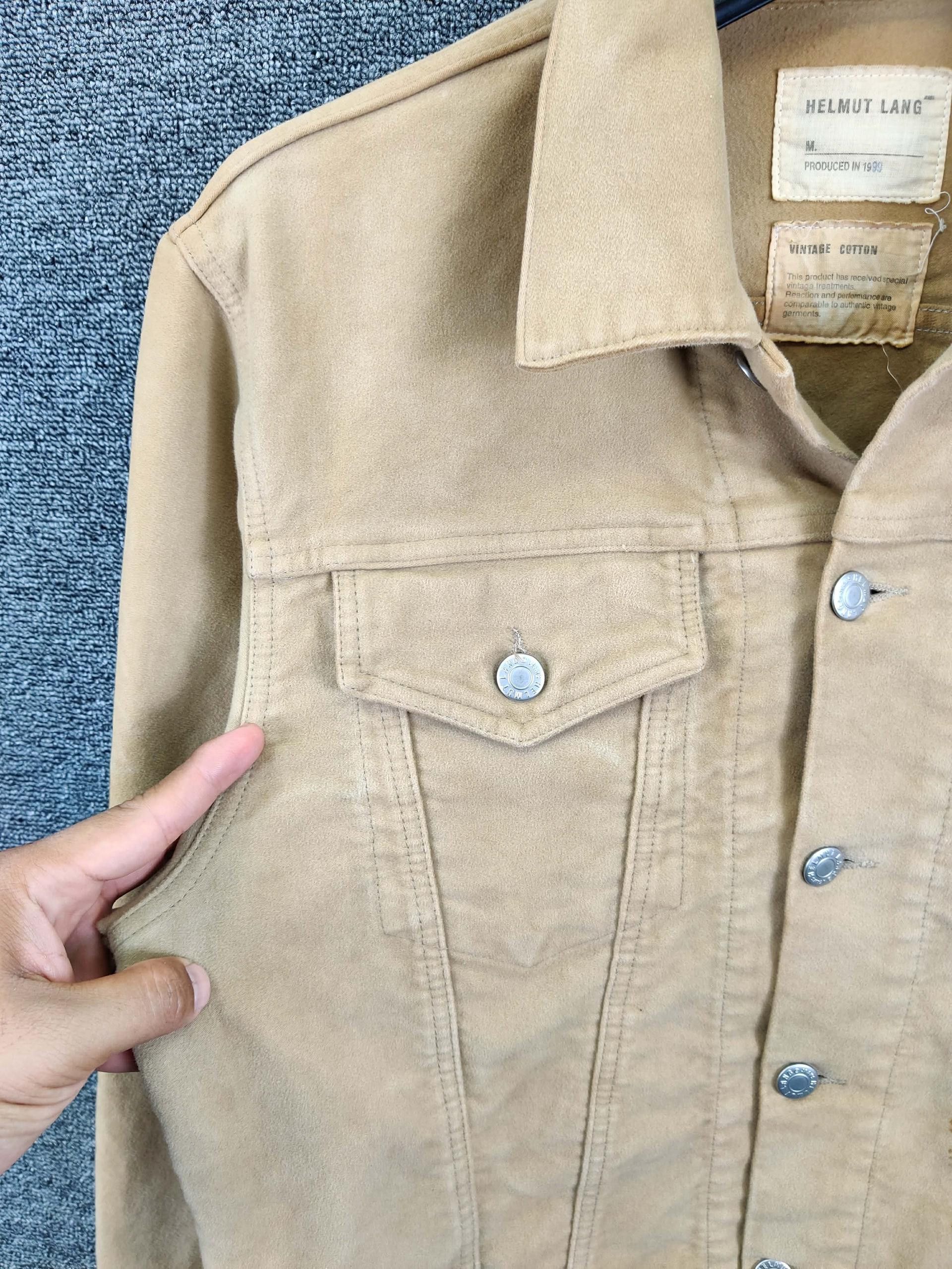 Helmut Lang Vintage Helmut Lang Beige Trucker Jacket Size US M / EU 48-50 / 2 - 6 Thumbnail