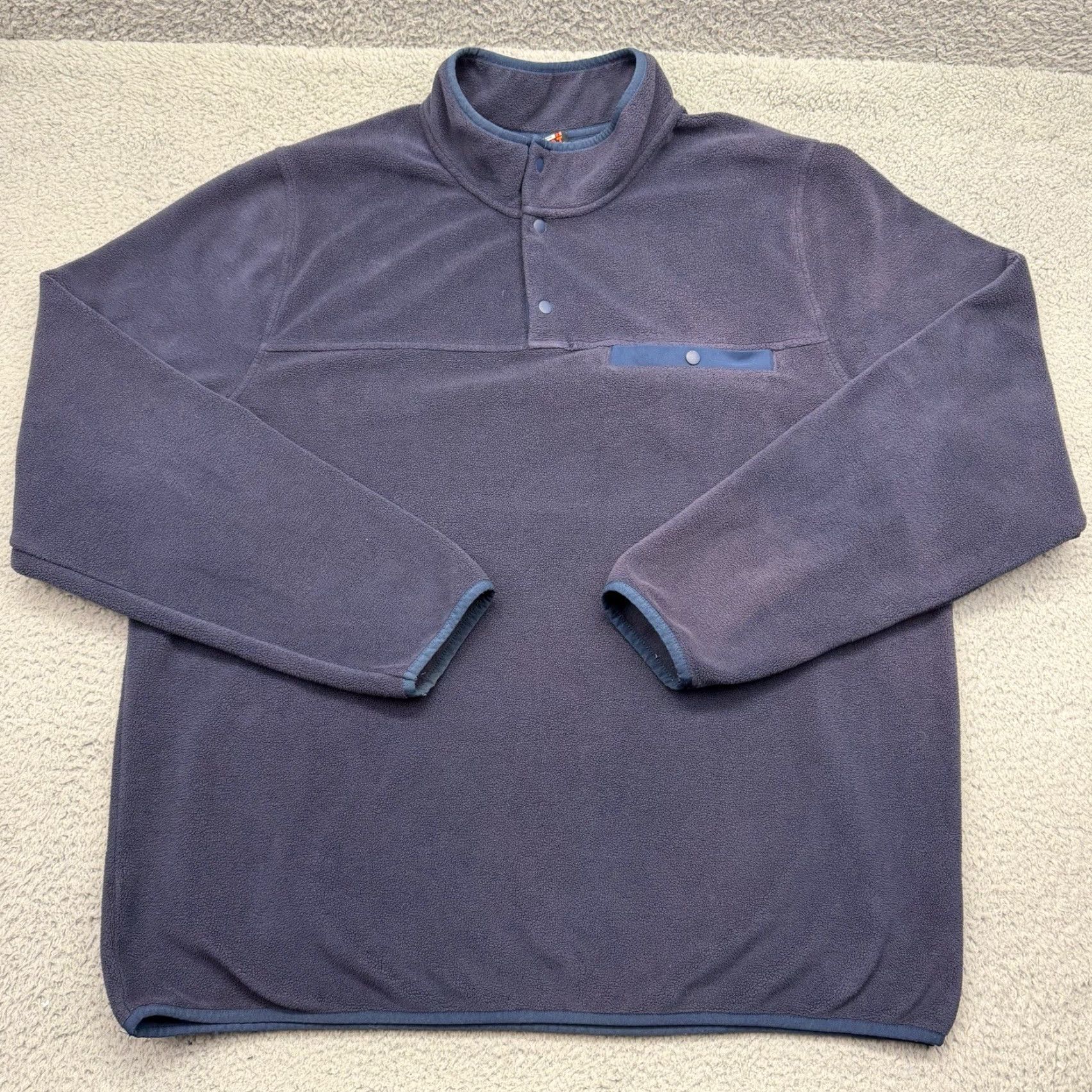 Vintage 32 Degrees Heat Mens XL Navy Blue Fleece Quarter Button Pullover Jacket Size US XL / EU 56 / 4 - 2 Thumbnail