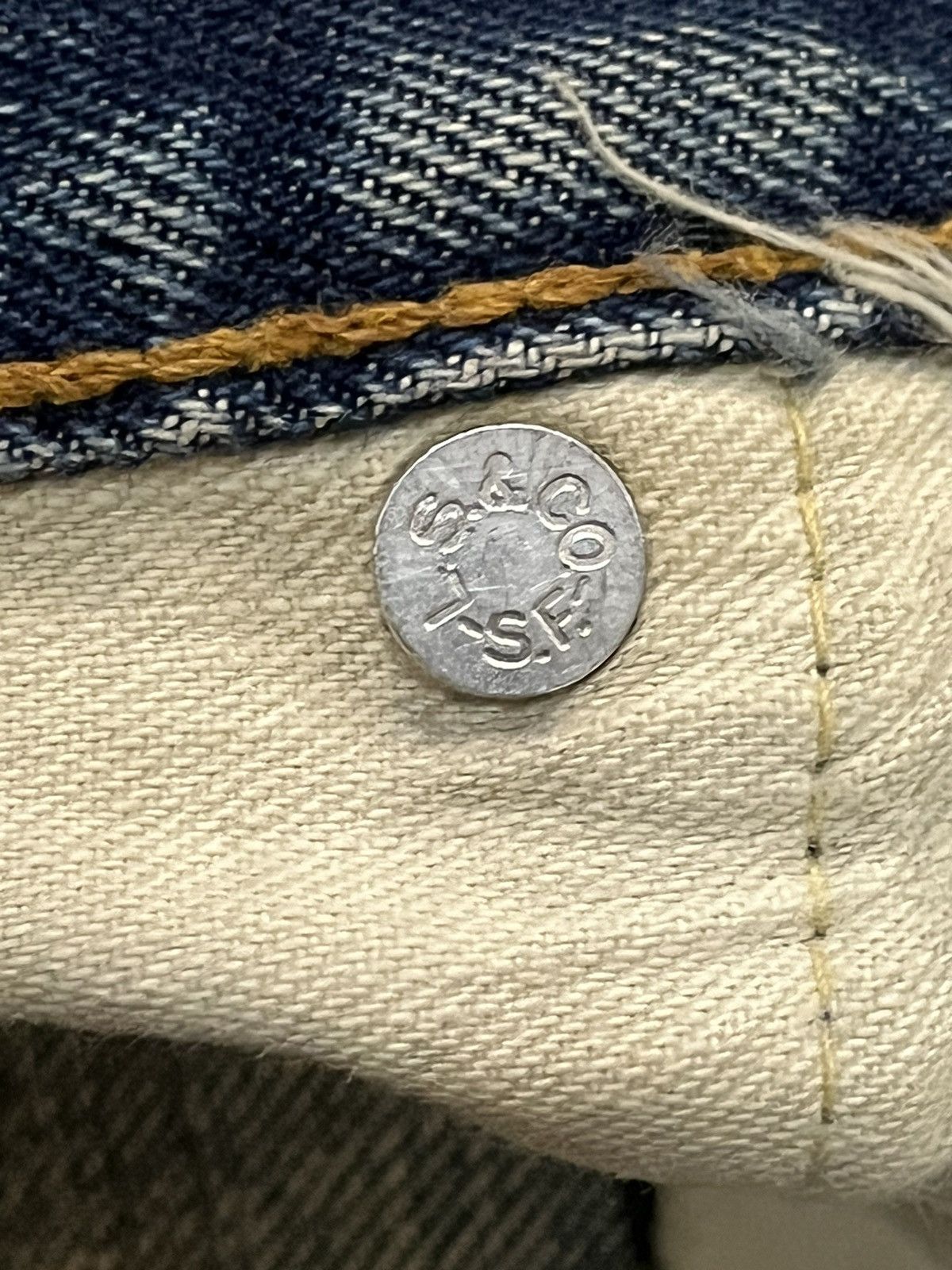 Levi's True Vintage 60’s Levi’s 501 Big E Button 4 Selvedge Denim Size US 32 / EU 48 - 14 Thumbnail