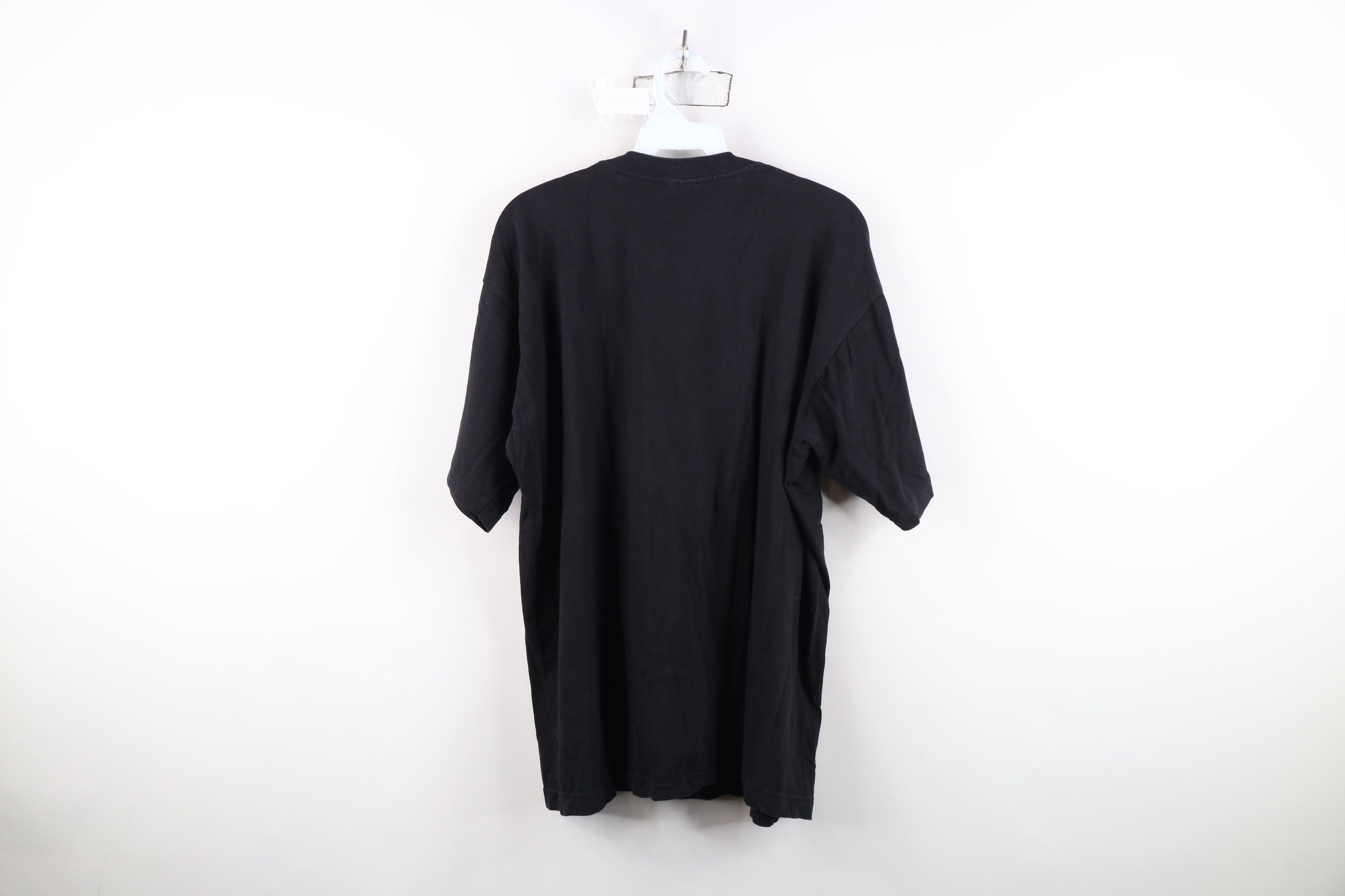 Vintage Vintage 90s Y2K Streetwear Faded Blank Cotton T-Shirt Black Size US L / EU 52-54 / 3 - 10 Thumbnail