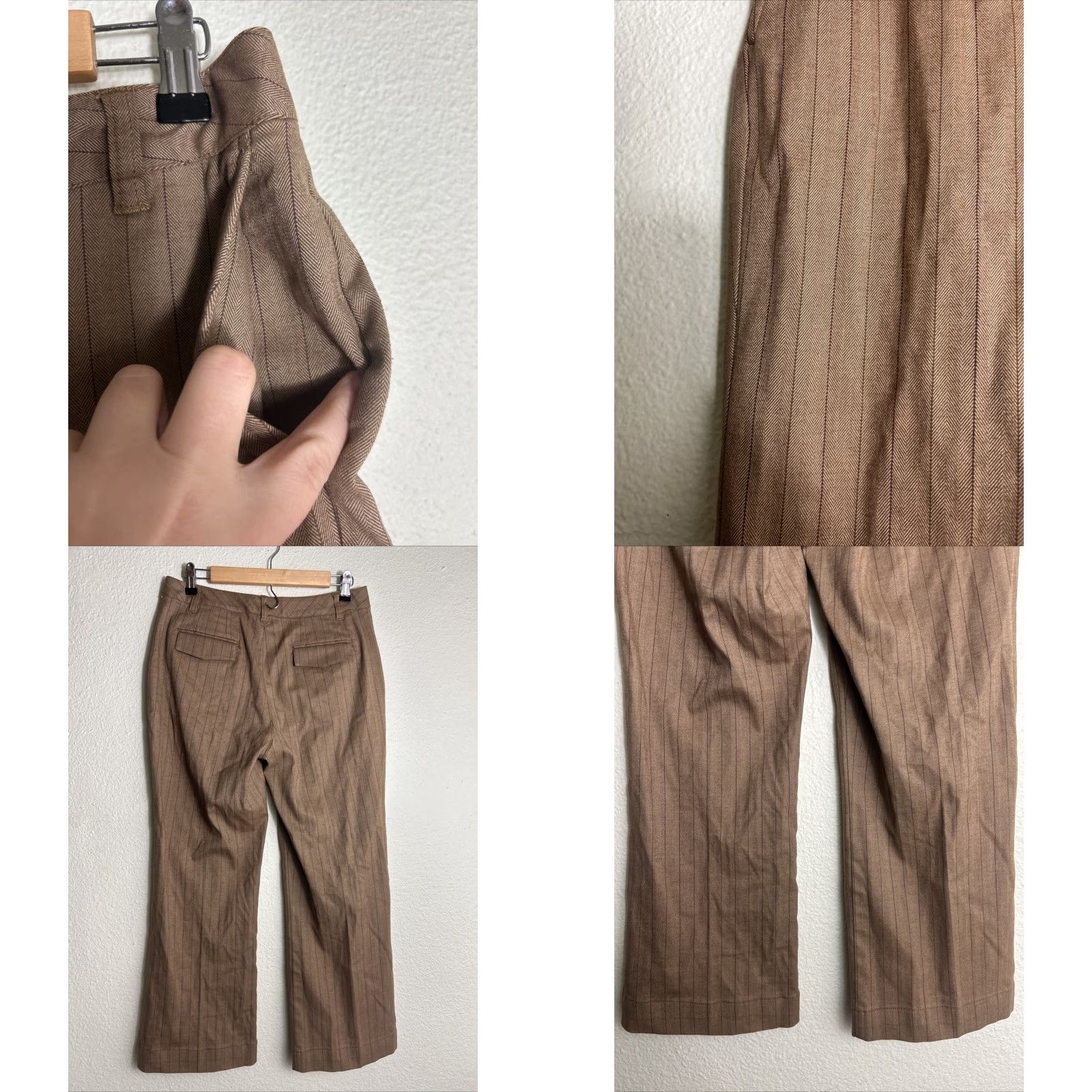 Eddie Bauer VINTAGE? (No) Eddie Bauer Mercer Fit Pants Womens Size 8 Brown Striped 31x27 Dress Pants Size 30" / US 8 / IT 44 - 8 Thumbnail