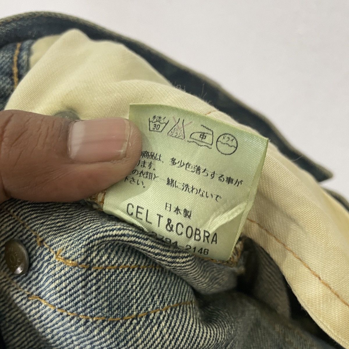 Japanese Brand Vintage Clet & Cobra Skulls Distressed Denim Size 29" - 6 Thumbnail