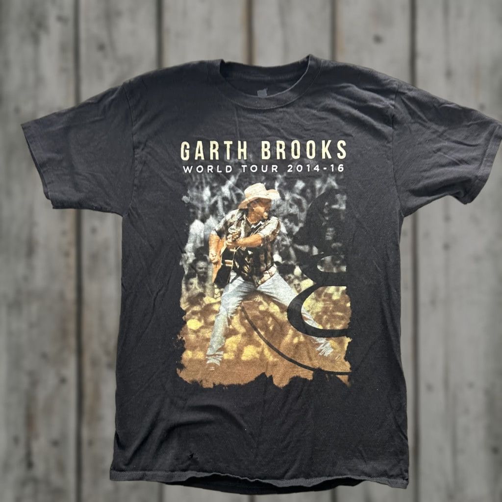 Hanes Garth Brooks Shirt Mens Large Black World Tour 2014-16 Country Music Concert Tee Size US L / EU 52-54 / 3 - 1 Thumbnail