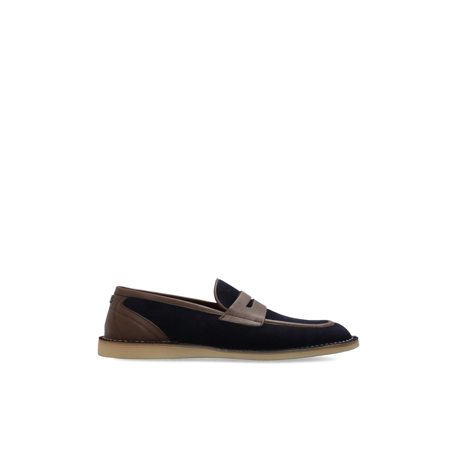 DOLCE&GABBANA Navy Blue Leather Loafers New & Authentic (Men