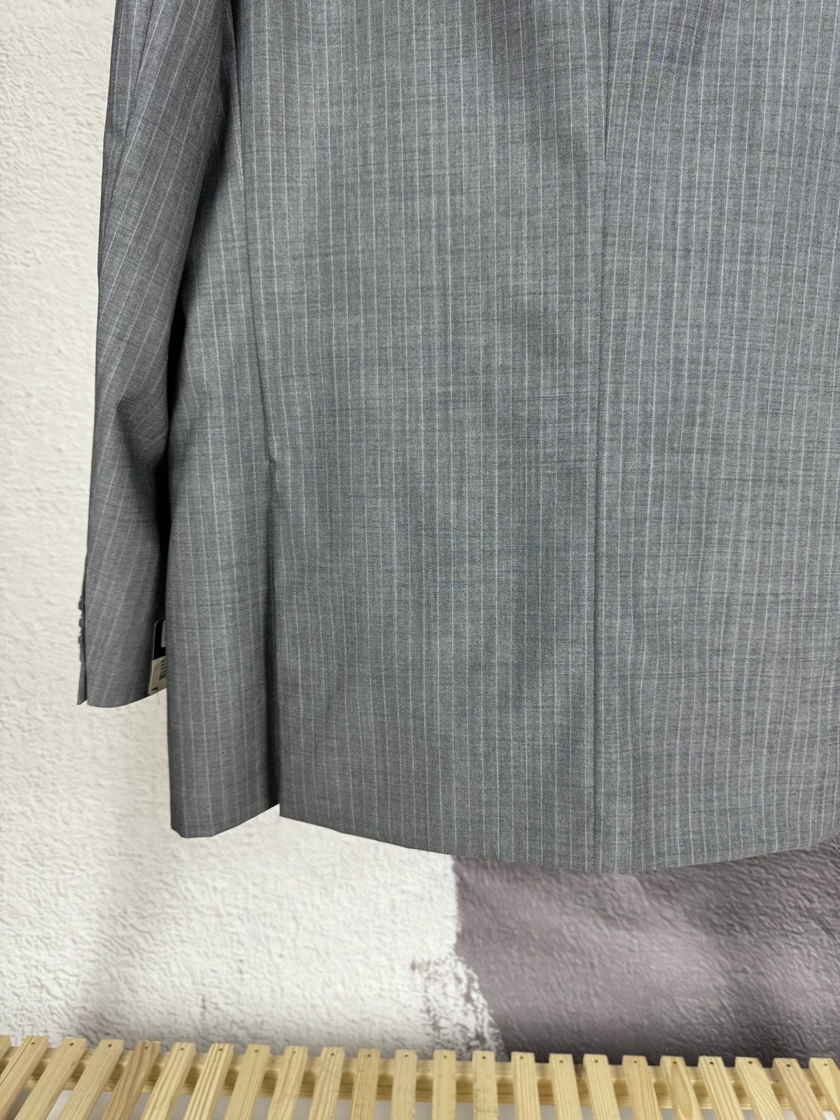 Burberry Burberry London wool silk striped grey 2 pcs suit 3 button Size 46R - 13 Thumbnail