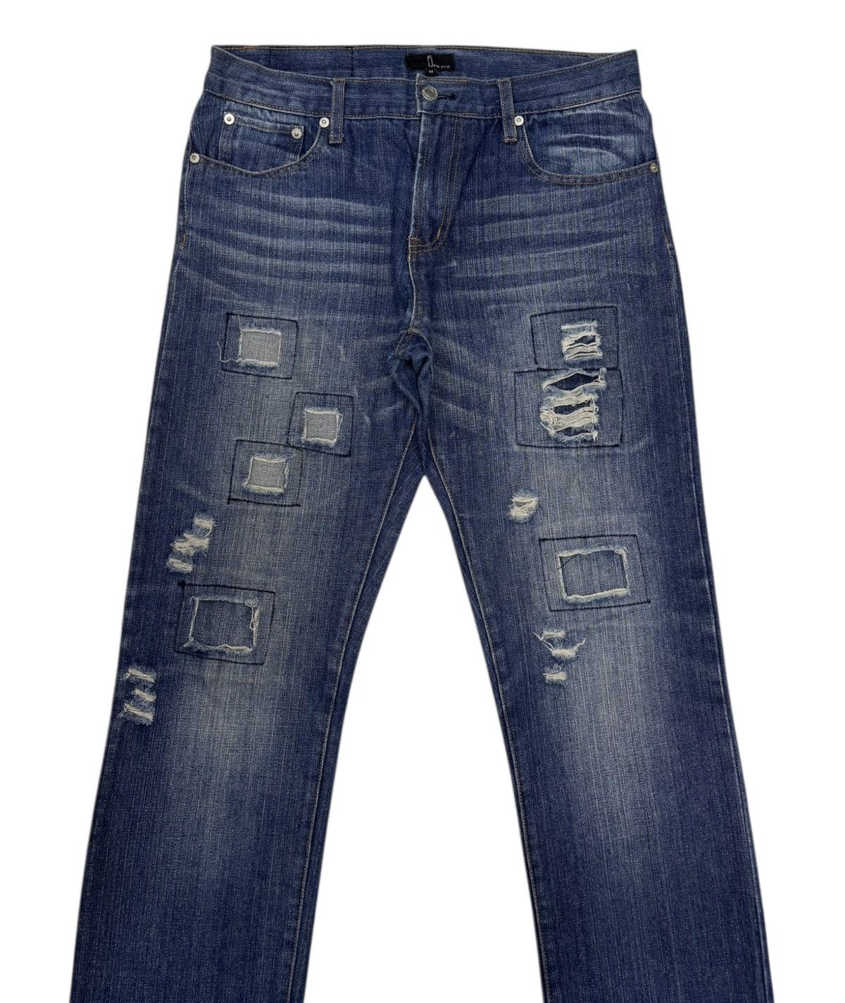 45rpm × 5351 POUR LES HOMMES × Kapital Vintage Japanese Brand Patchwork Jeans 5zip Five Denim Jean Size US 32 / EU 48 - 2 Thumbnail