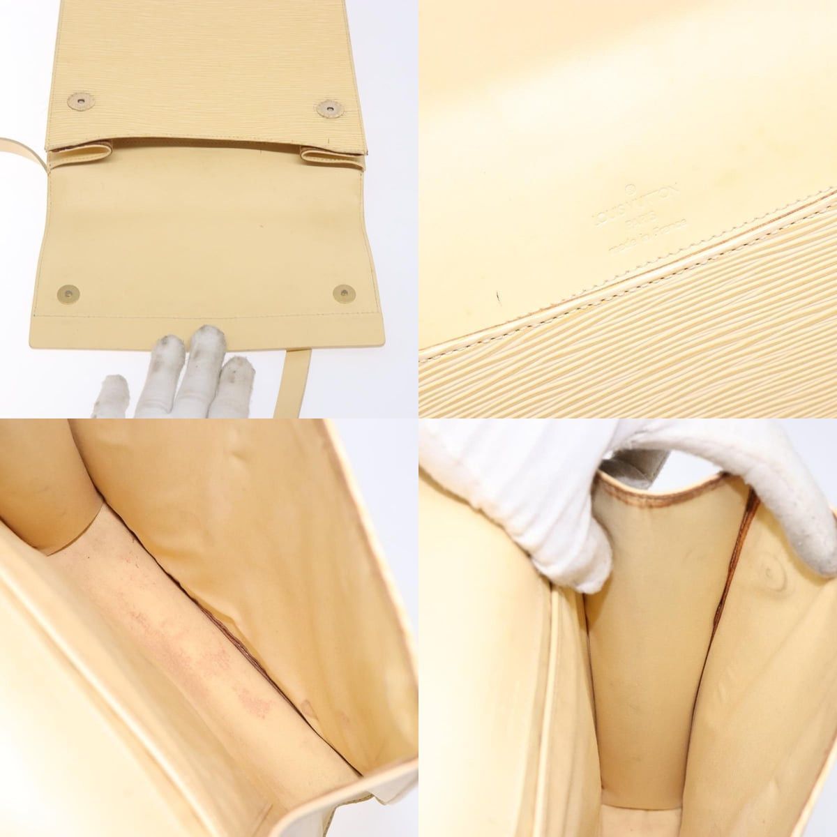Louis Vuitton LOUIS VUITTON Epi Ramatuelle Shoulder Bag Cream Vanilla Size ONE SIZE - 11 Thumbnail