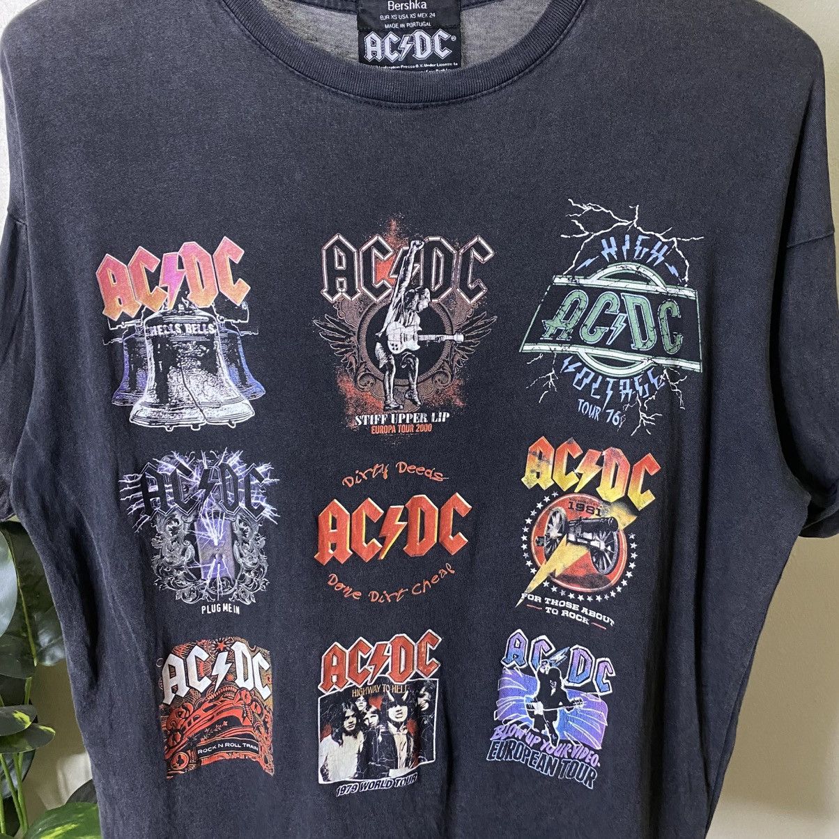 AC/DC Bershka x ACDC Collaboration Washed Black T Shirt Size US L / EU 52-54 / 3 - 2 Thumbnail