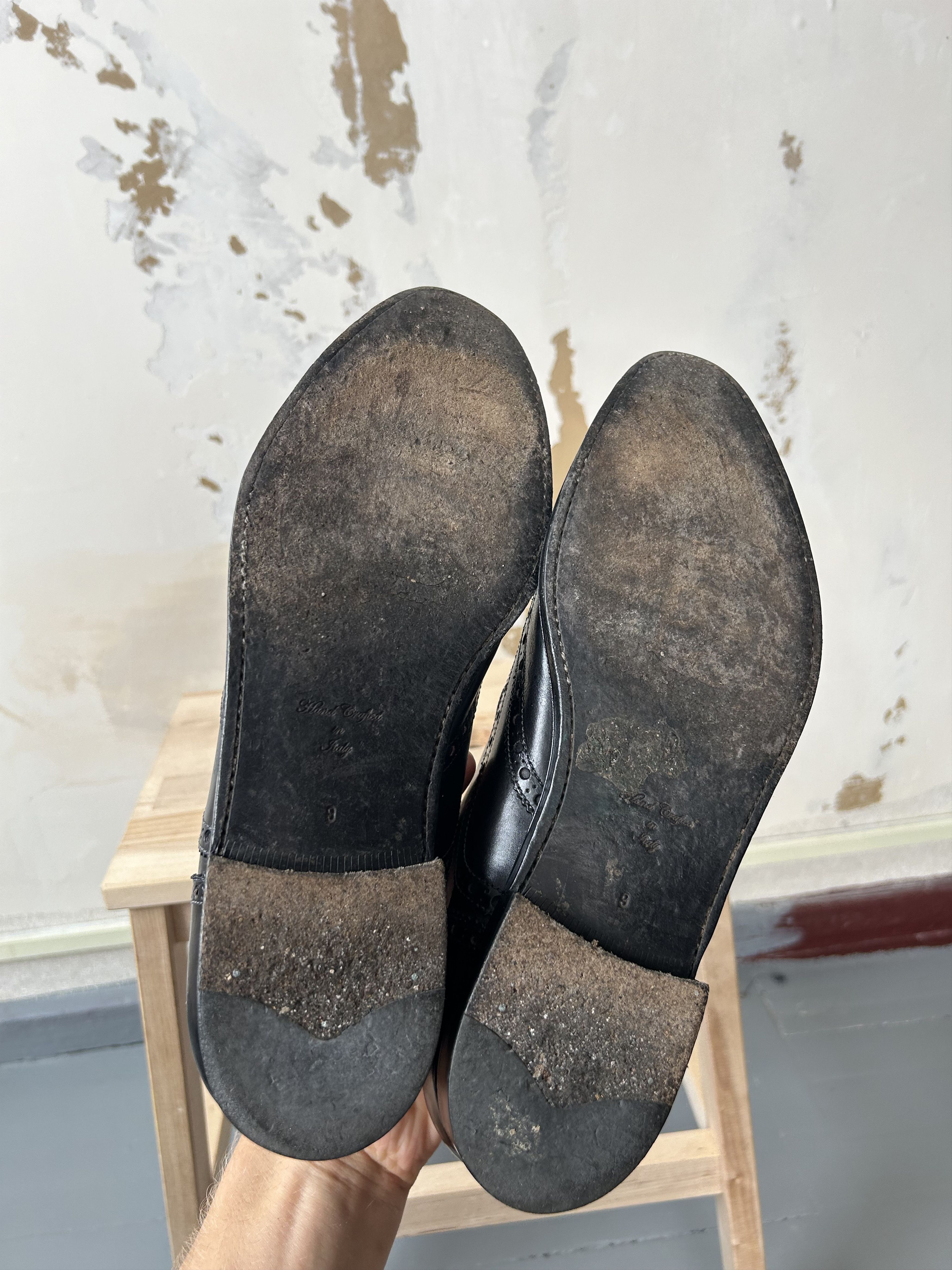 Designer × Paul Smith PS Paul Smith Black Leather Wing Tip Brogues Shoes Size US 10 / EU 43 - 6 Thumbnail