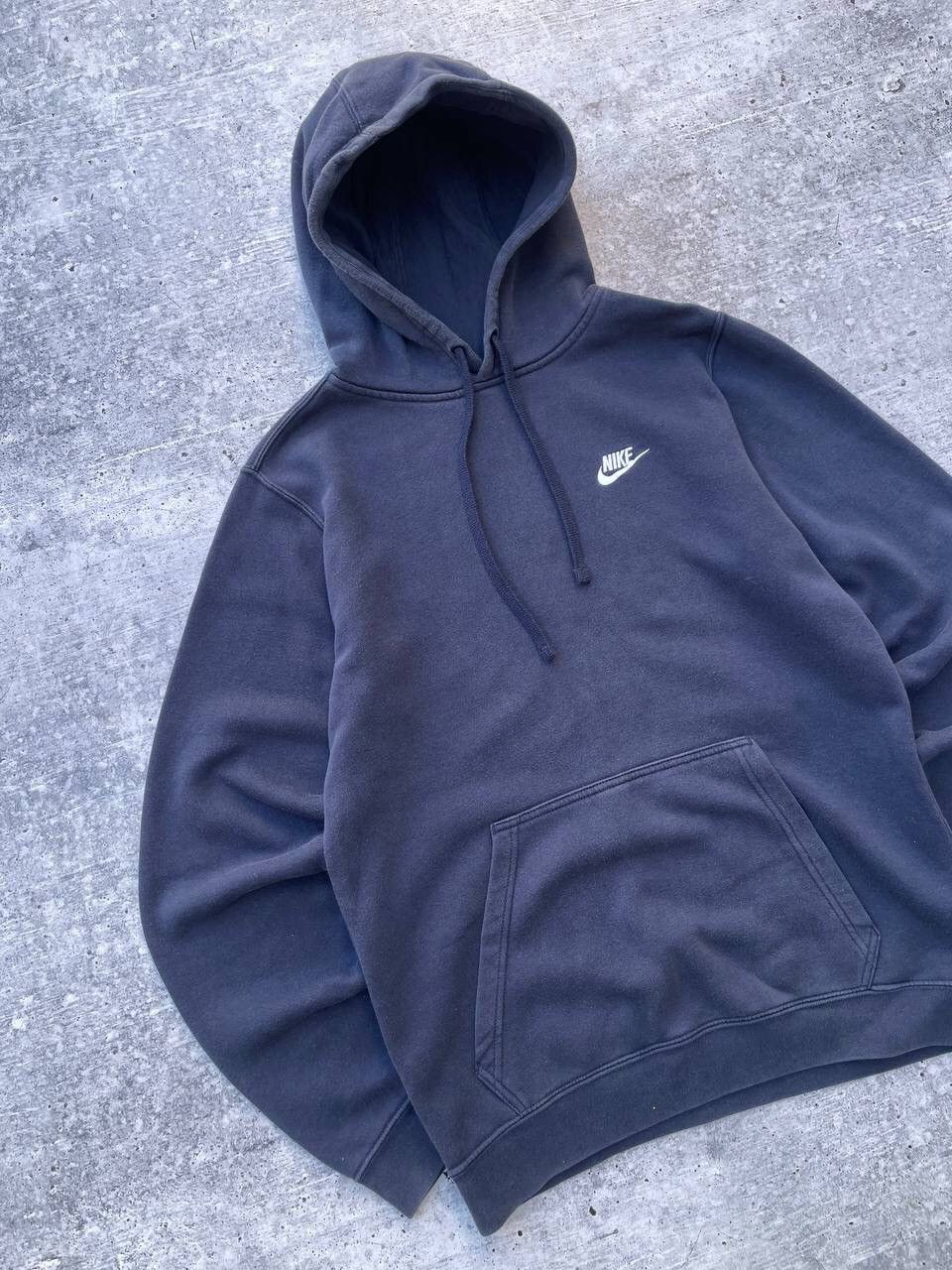 Nike × Vintage Vintage Nike Sun Faded Navy Hoodie Y2K Size US S / EU 44-46 / 1 - 2 Thumbnail
