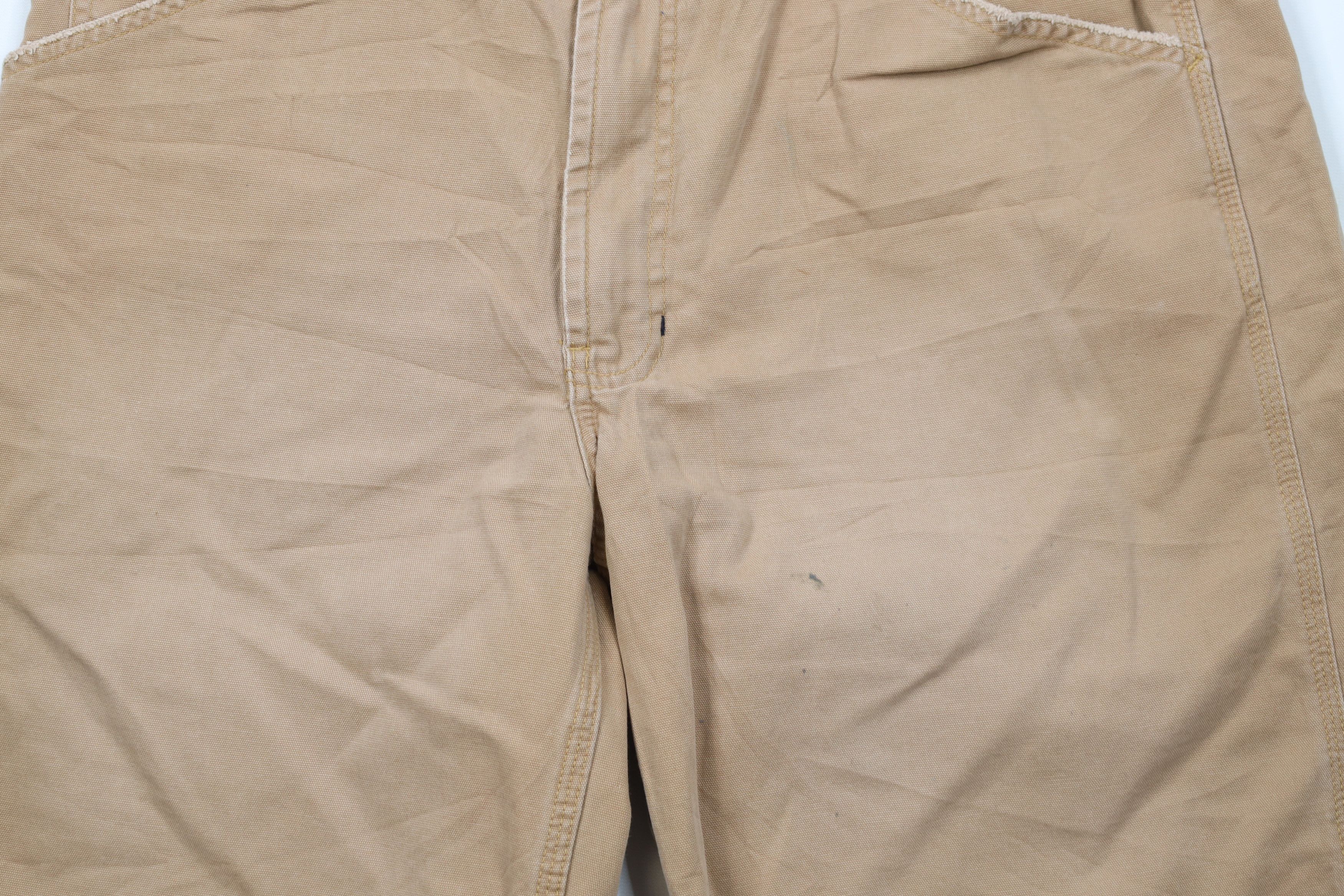 Gap × Vintage Vintage 90s Y2K Gap Carpenter Canvas Shorts Brown Cotton Size US 34 / EU 50 - 3 Thumbnail
