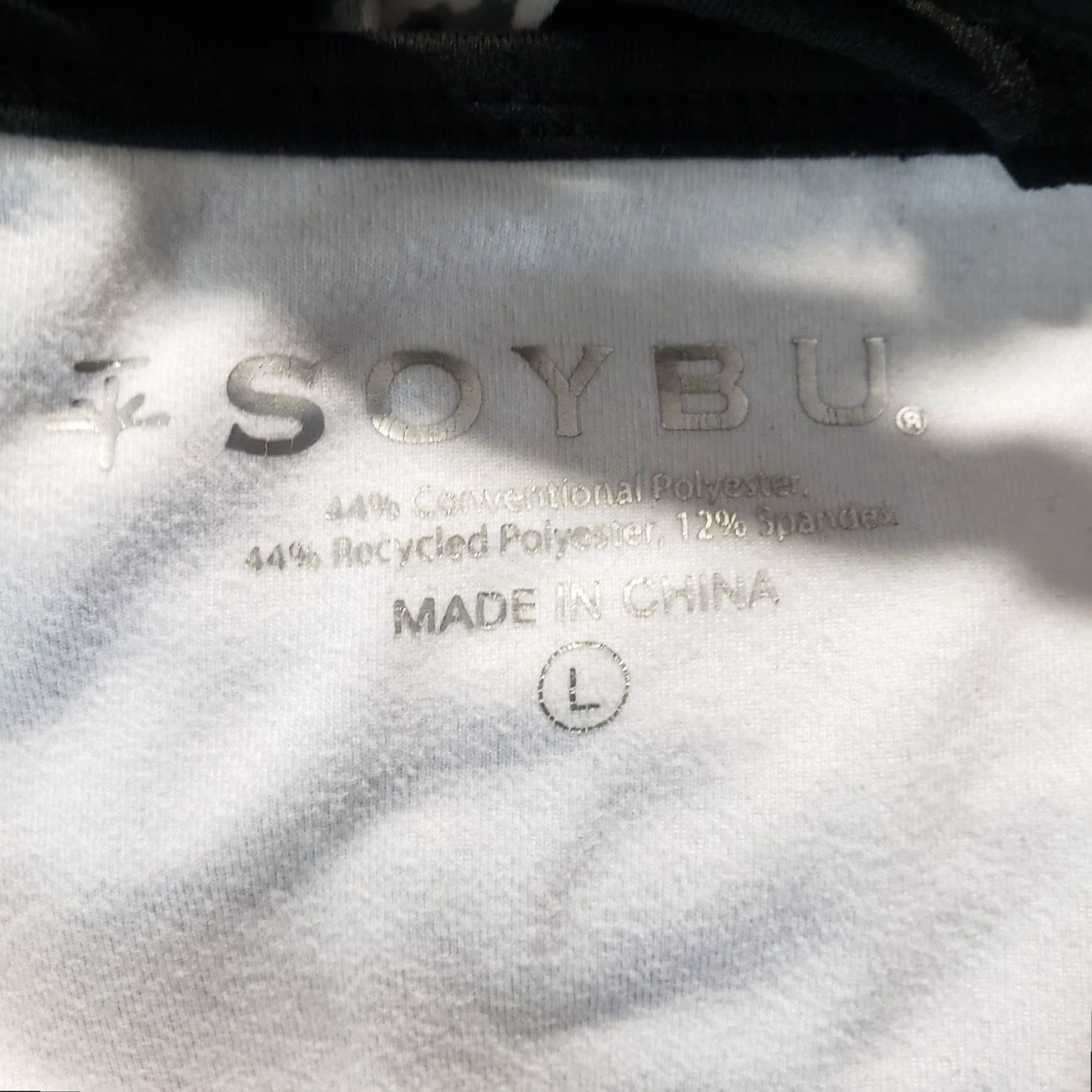 Vintage Soybu Womens Athletic Dress Sz Large Black Gray Stripes Shelf Bra Size L / US 10 / IT 46 - 5 Thumbnail