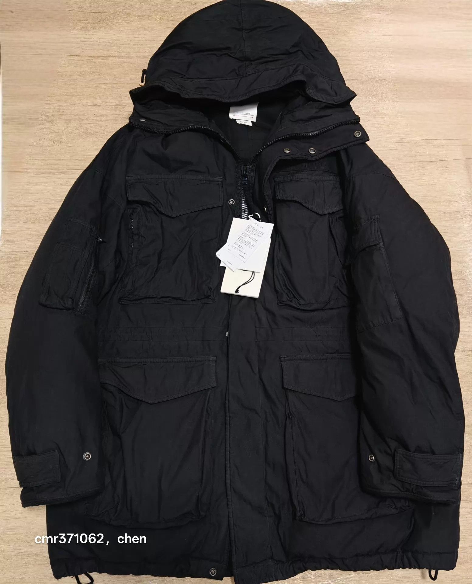 Visvim Black Hooded Parka with Multiple Pockets Size US L / EU 52-54 / 3 - 1 Thumbnail