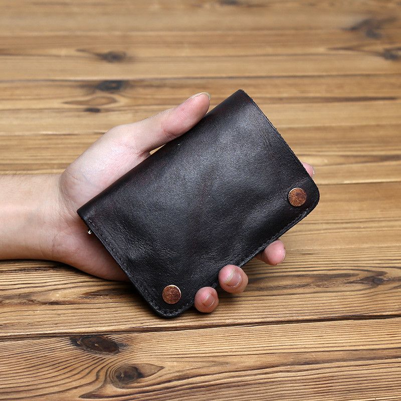 Japanese Brand Men's Leather Short Wallet Size ONE SIZE - 4 Thumbnail