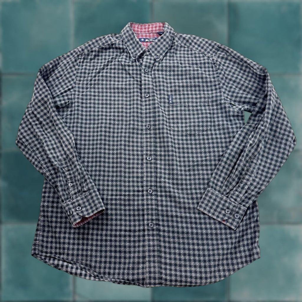 Ben Sherman Ben Sherman Button Up Shirt Mens Medium Gray Long Sleeve Button Down Size US M / EU 48-50 / 2 - 1 Thumbnail