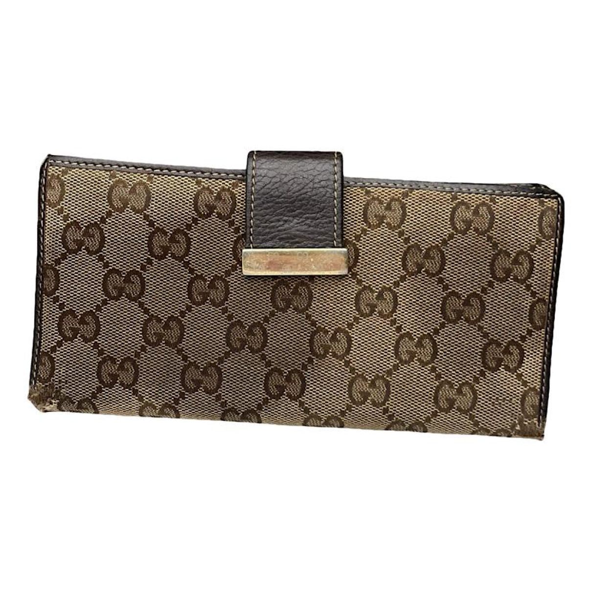 GG Blooms Beige Leather Wallet