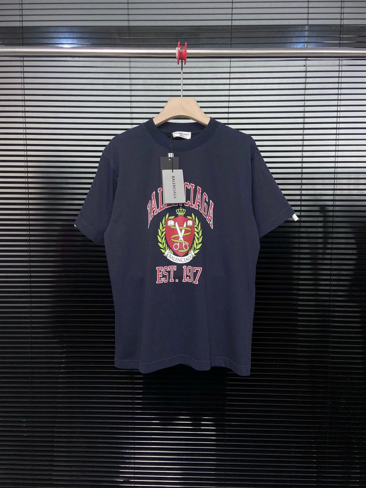 Balenciaga Balenciaga Crown Wheat Ear Scissors Short Sleeve Size US S / EU 44-46 / 1 - 1 Thumbnail
